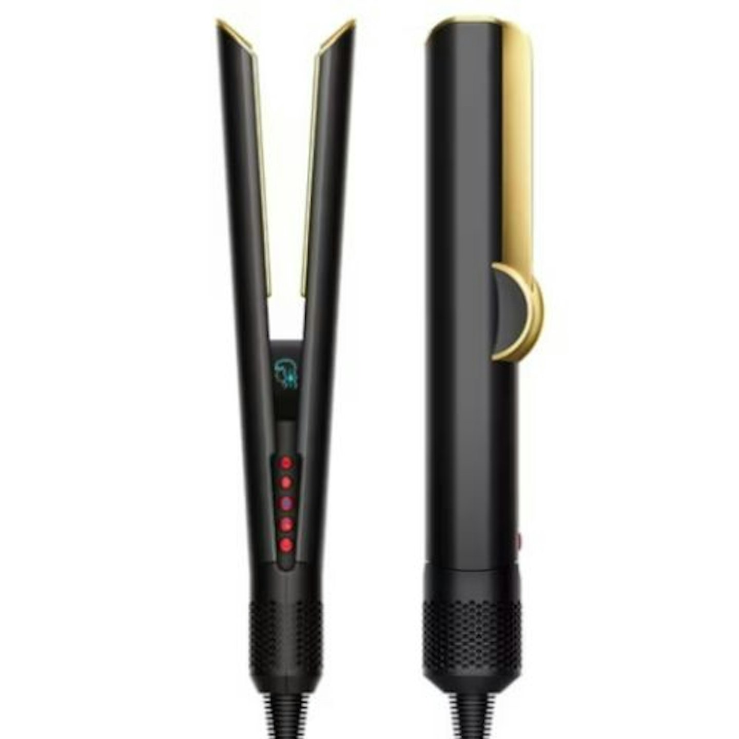 Dyson Airstrait straightener in Onyx and Gold