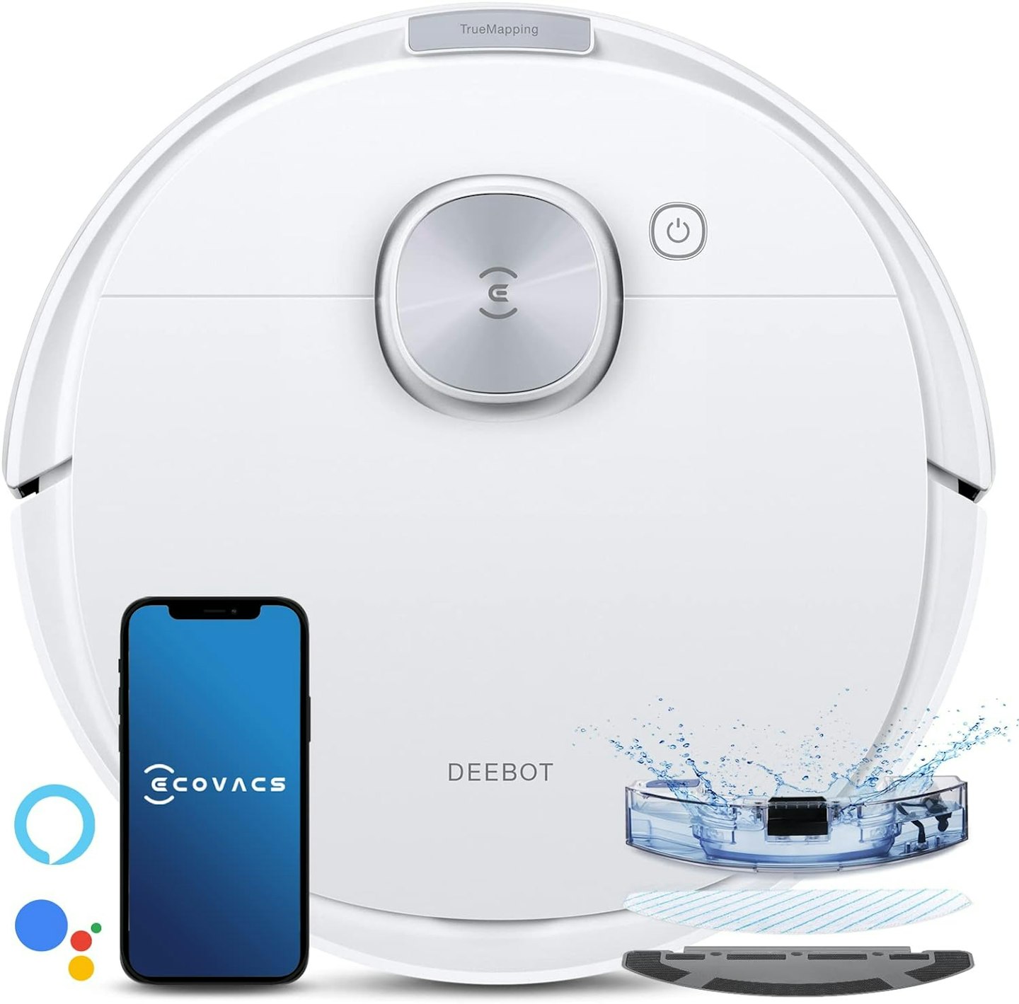 Image of the ECOVACS DEEBOT N10 Robot Vacuum Cleaner with the mobile app