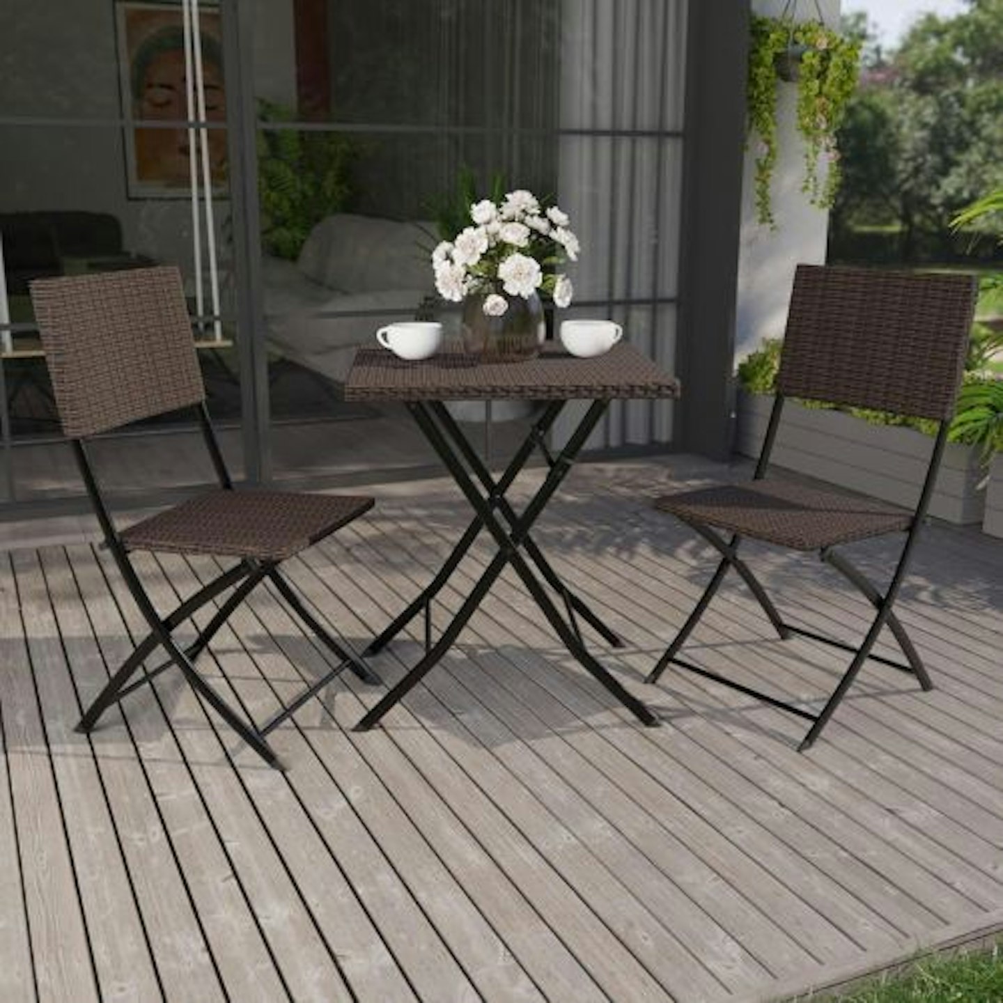 Garden Vida Capri 2 Seater Rattan Bistro Set