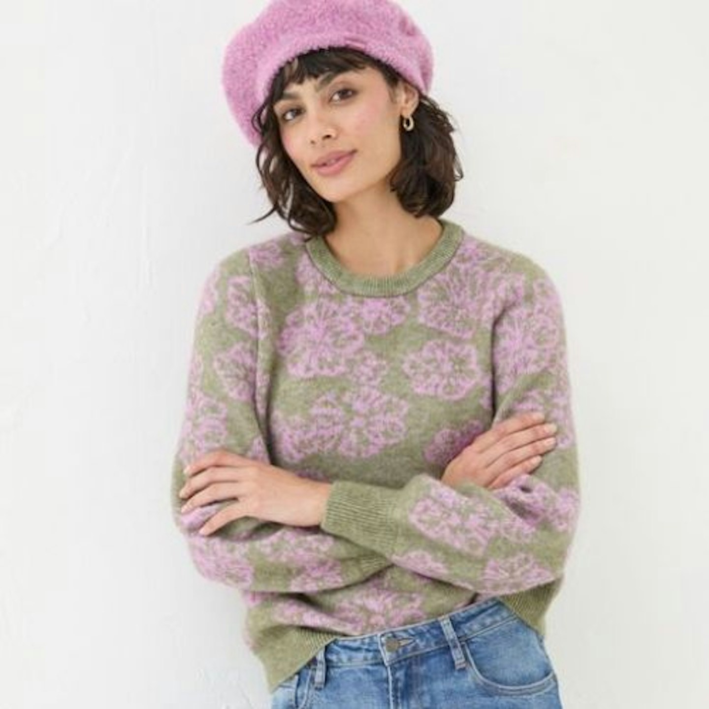 Helen Green Pattern Floral Jumper