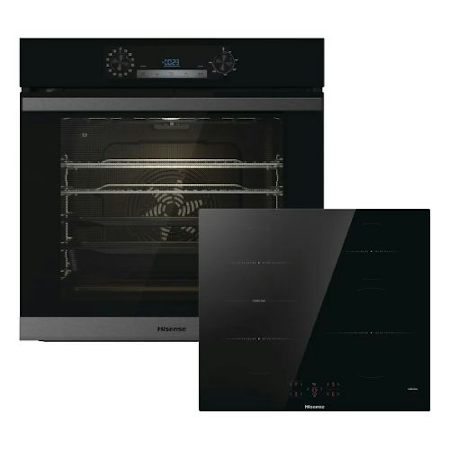 Hisense BI60651HIBUK Built-In Electric Single Oven and Induction Hob Pack - Black