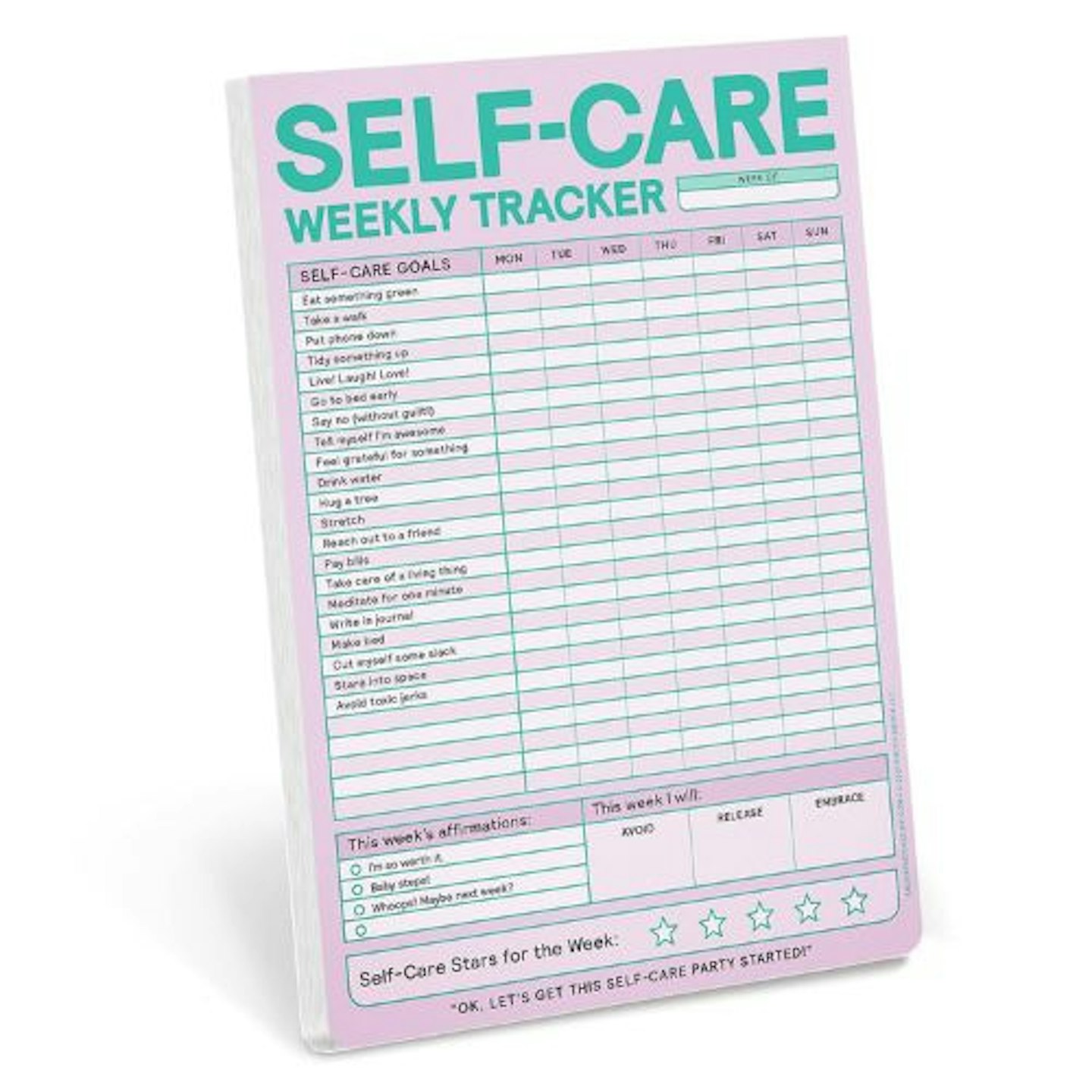 Knock Knock Self-Care Weekly Tracker Pad (Pastel Version)