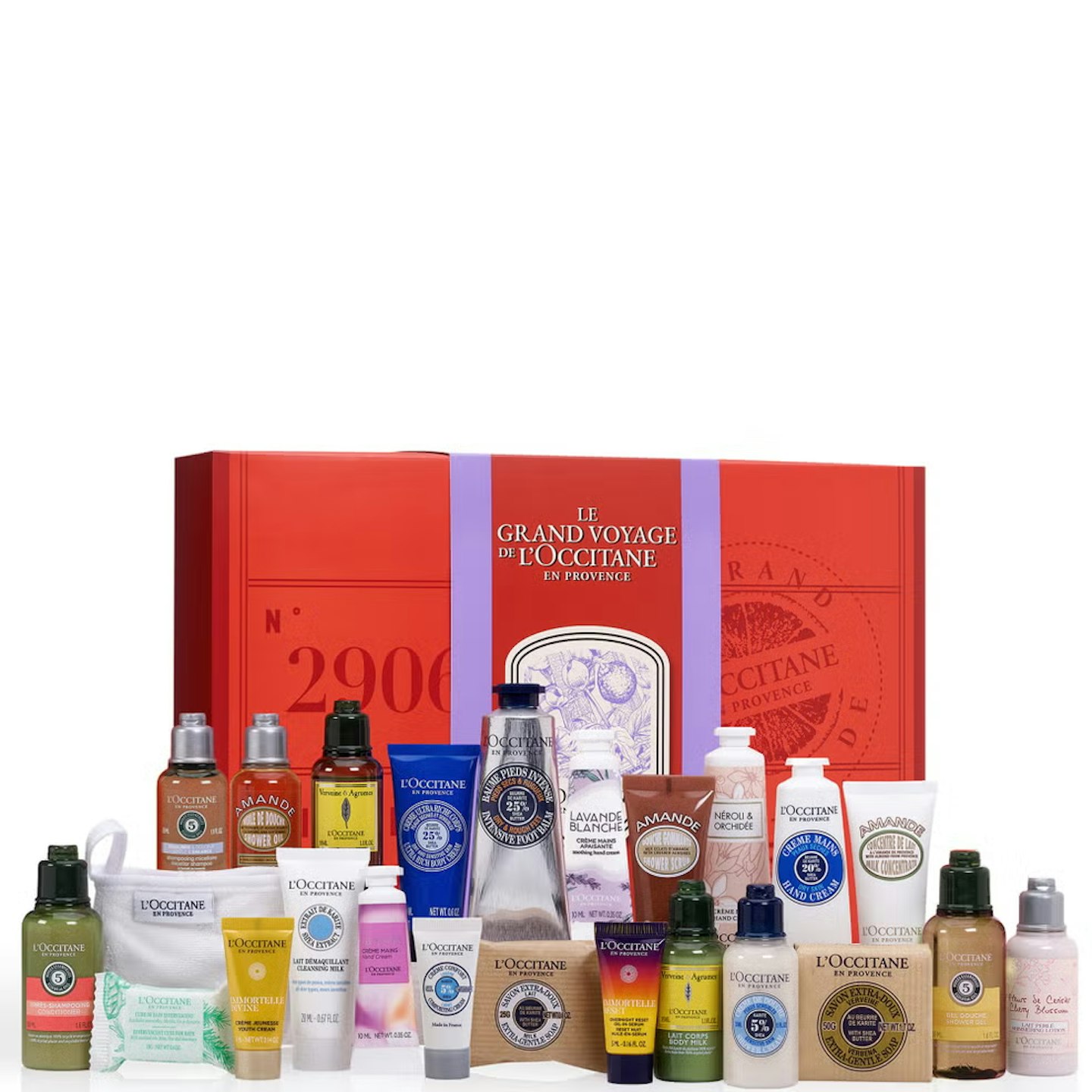 L'Occitane Classic Beauty Advent Calendar with the products included 