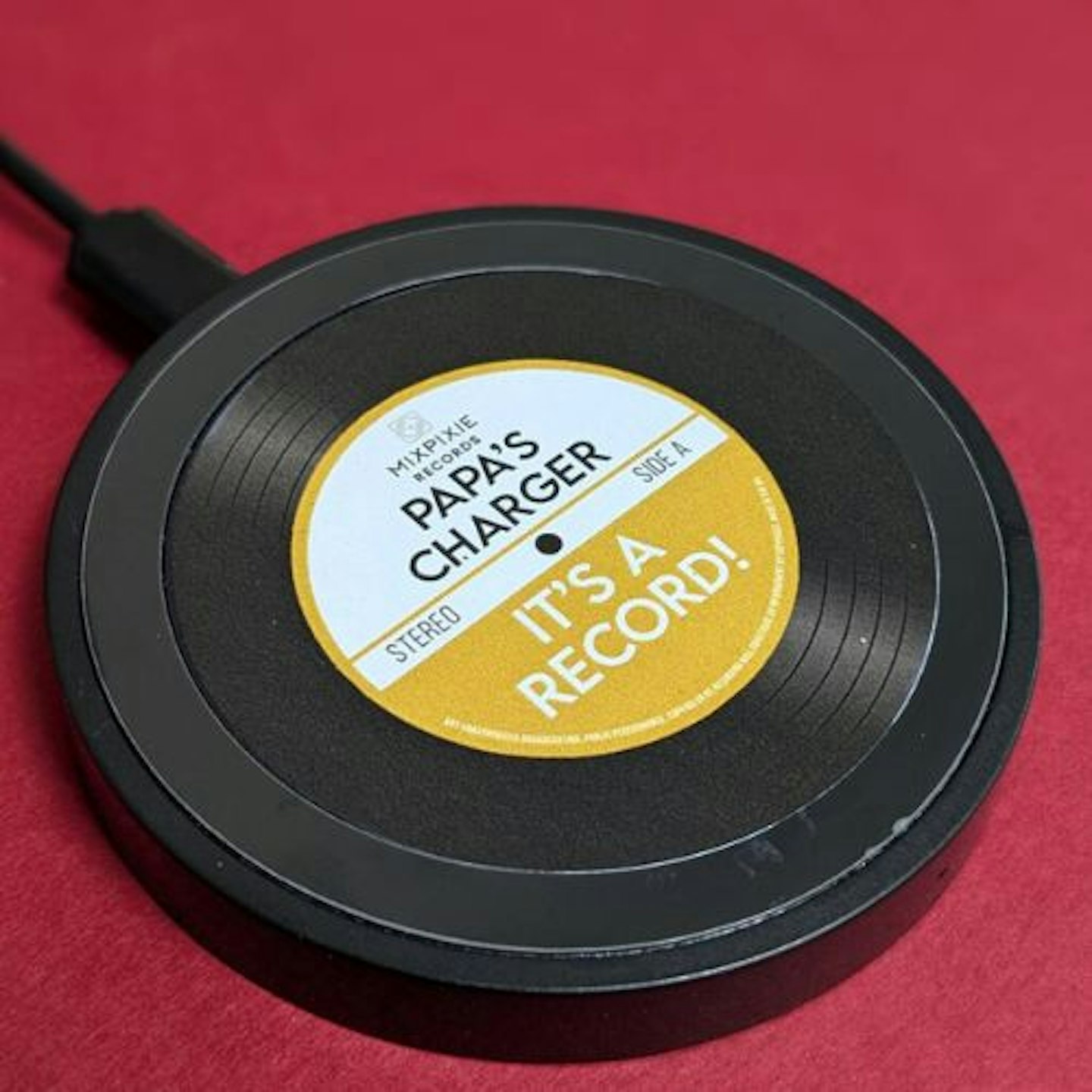 Personalised Wireless Vinyl Record Phone Charger