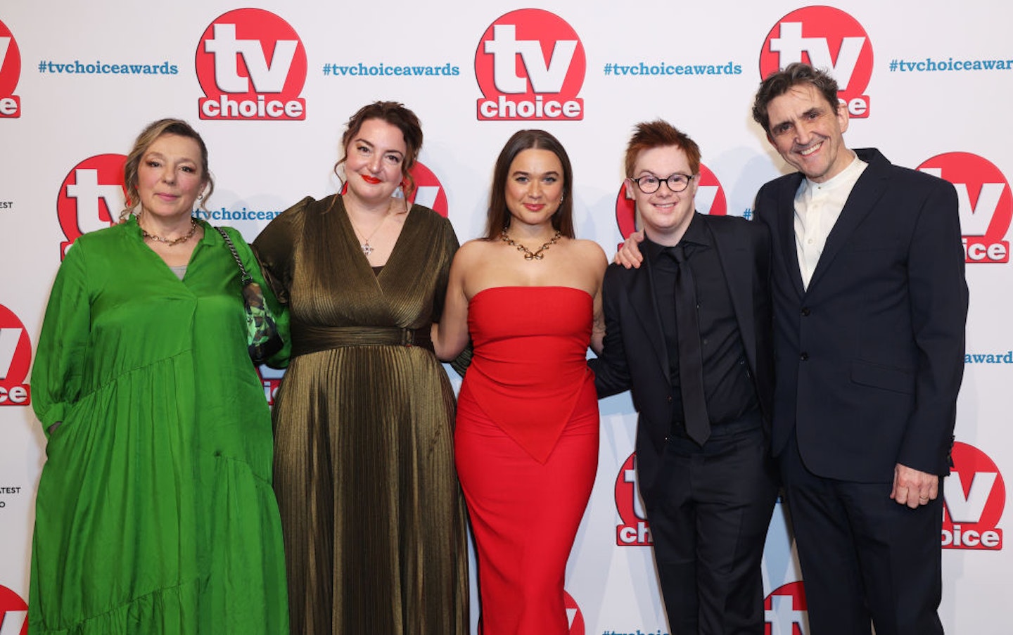 Celebrities like Annabelle Apsion, Rebecca Gethings, Megan Cusack, Daniel Laurie and Stephen McGann at the TV Choice Awards 2024