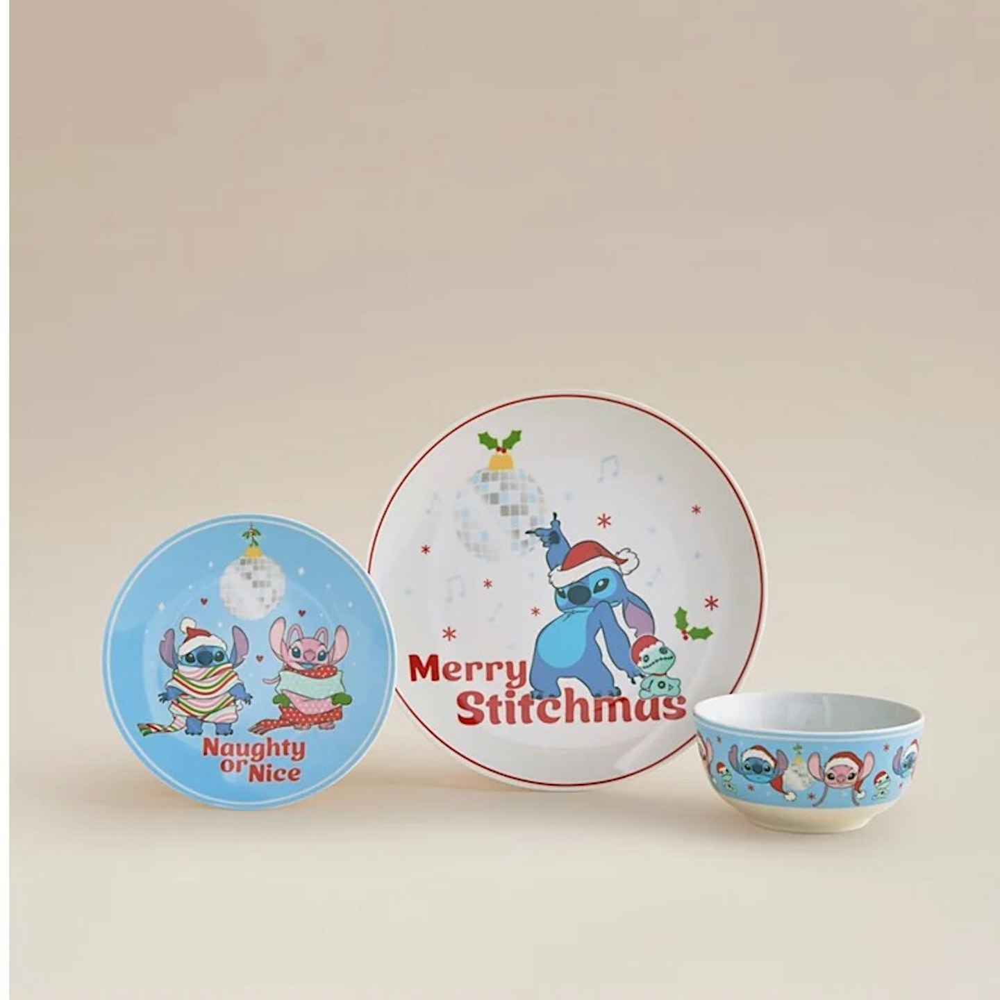 Disney stitch Christmas dinner set 