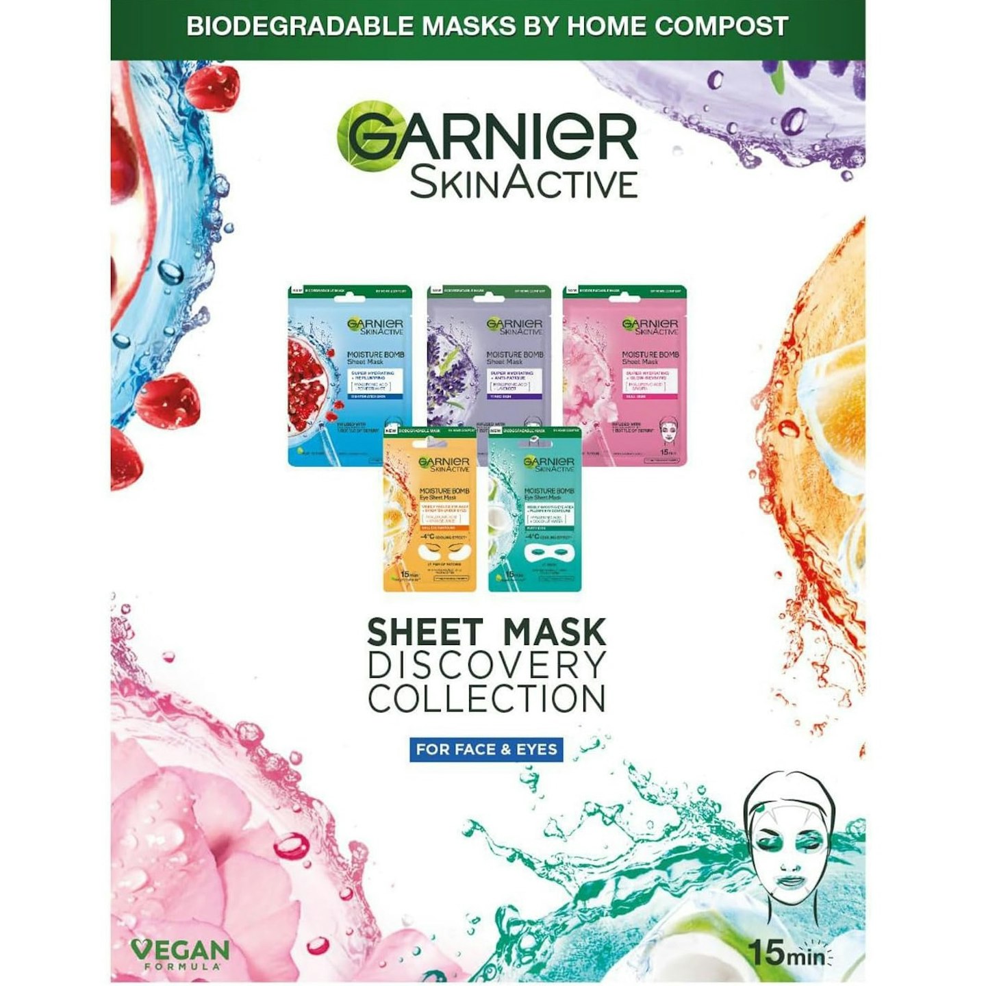 Garnier face mask 5 pack 