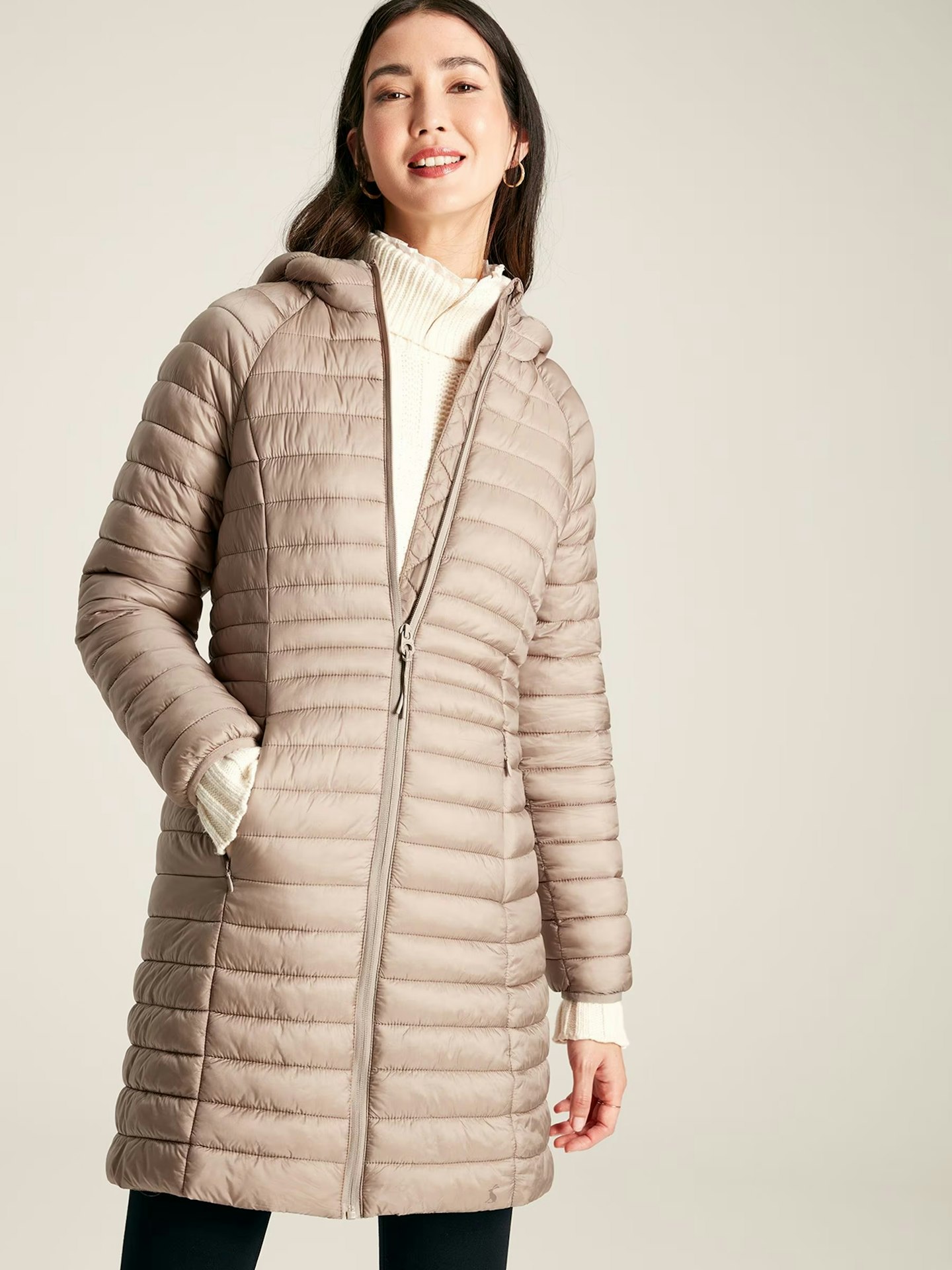 Bramley Pearl Showerproof Long Packable Padded Coat