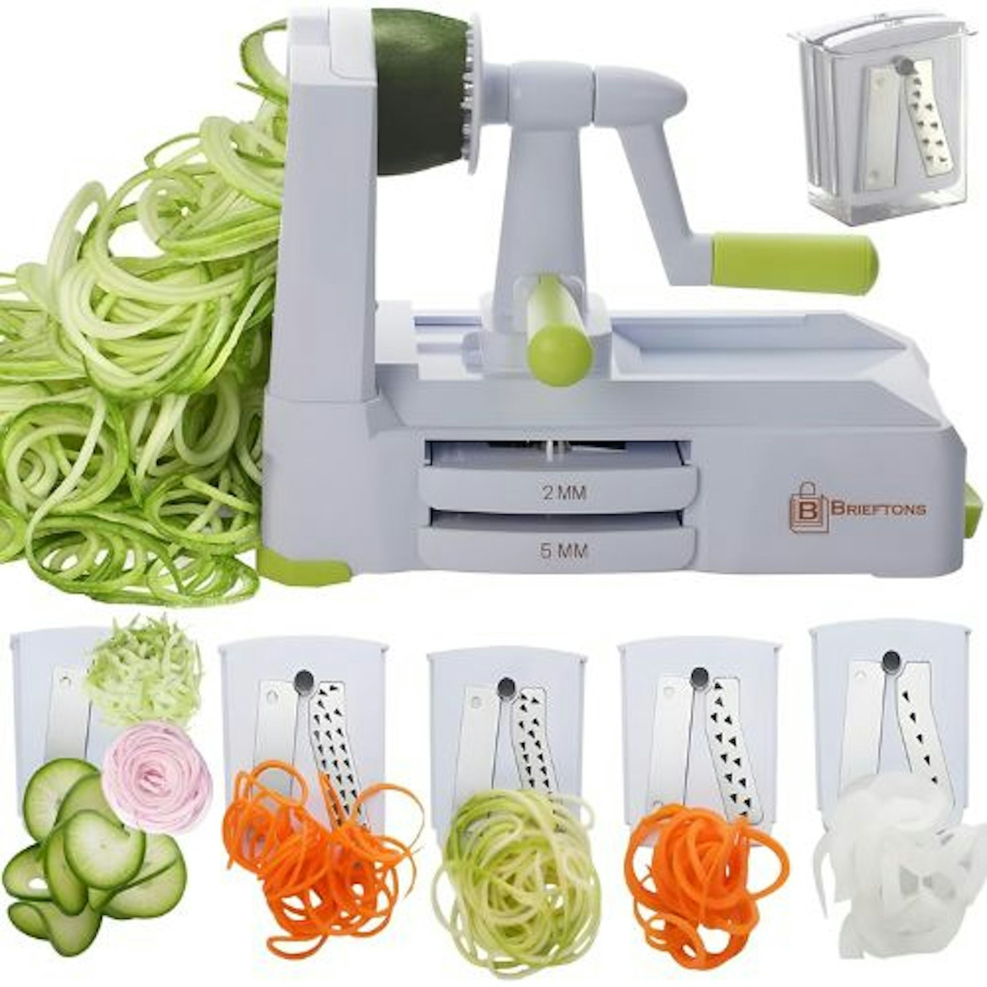 Brieftons 5-Blade Veggie Spiralizer