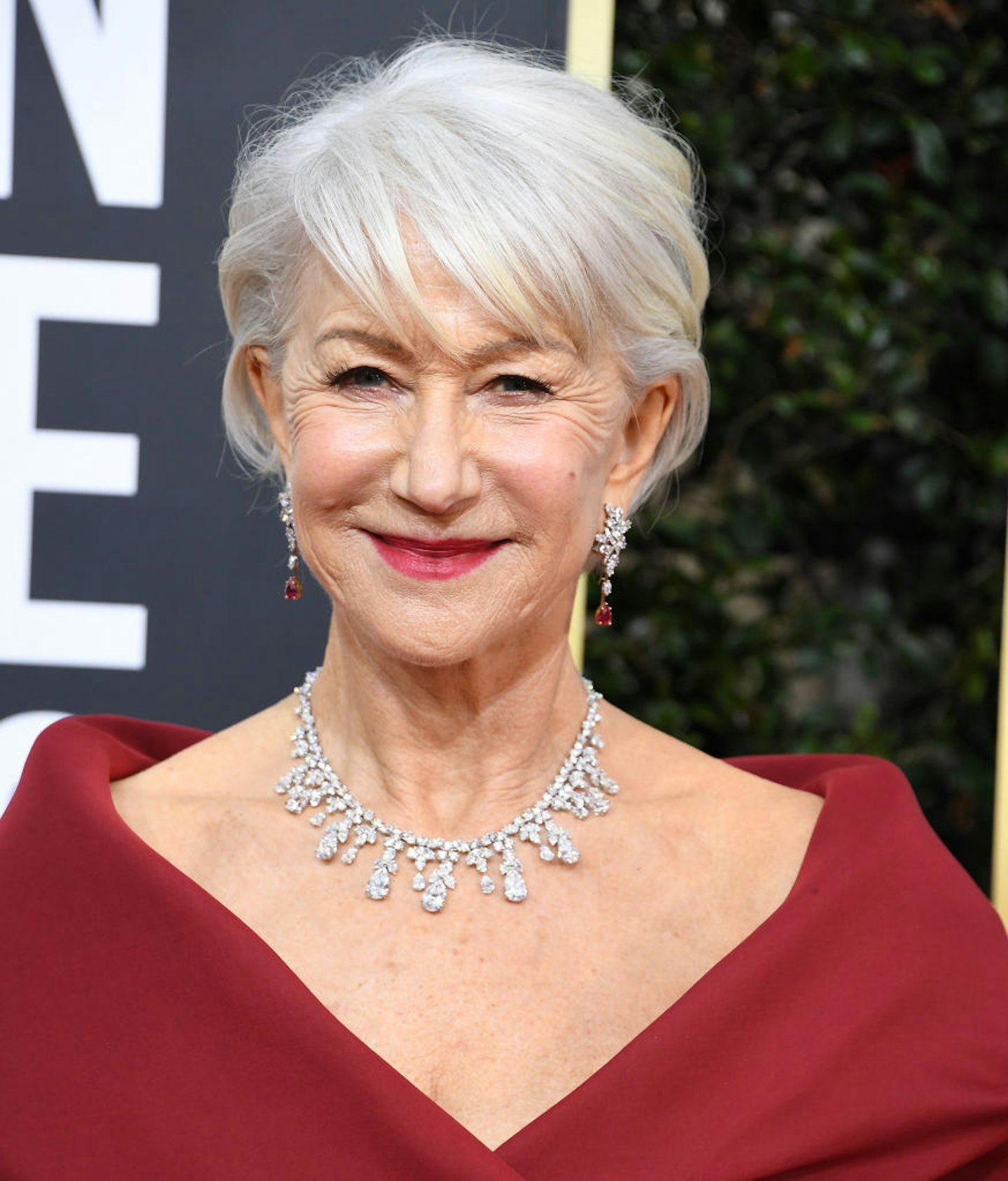 Helen Mirren's messy pixie cut with a fringe