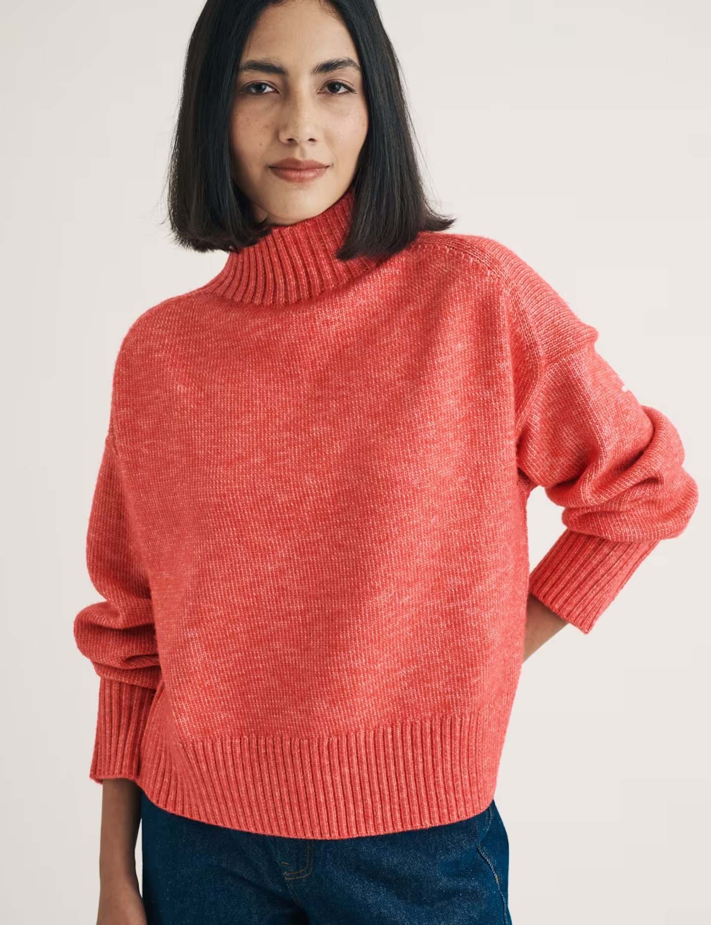 Nobody's Child Funnel Neck Relaxed Jumper