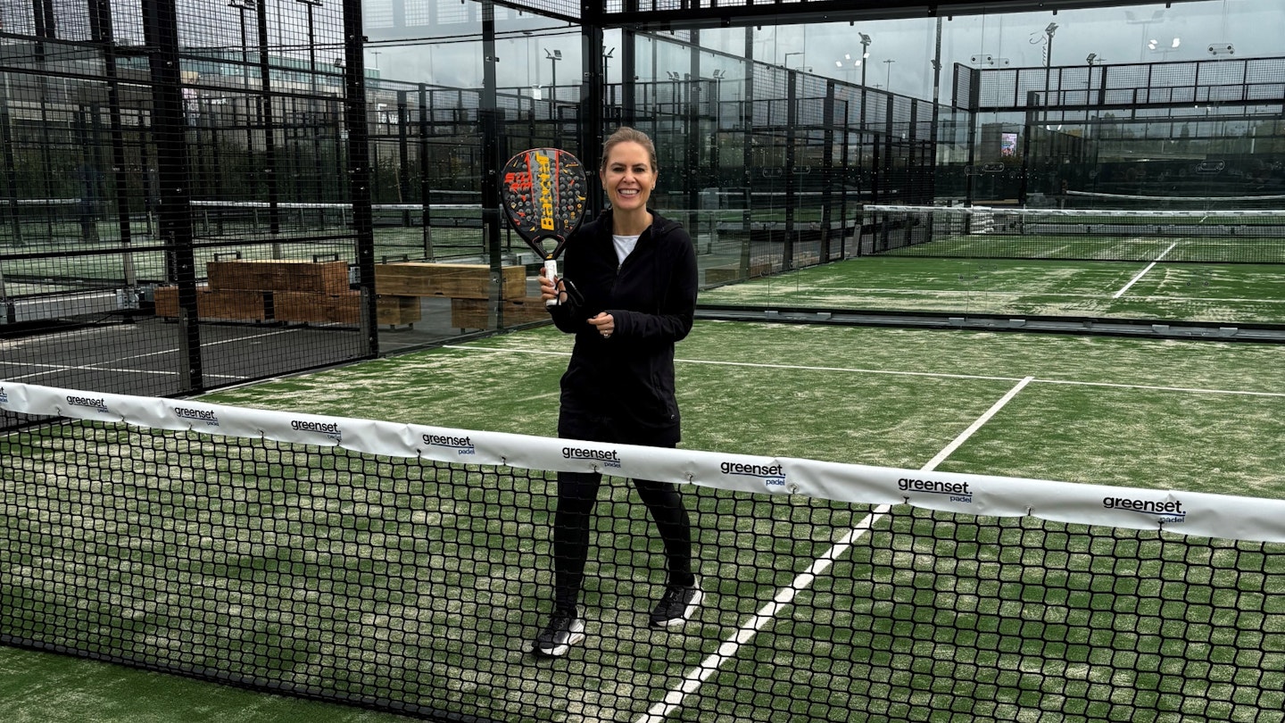 Suzanne Baum playing Padel Tennis