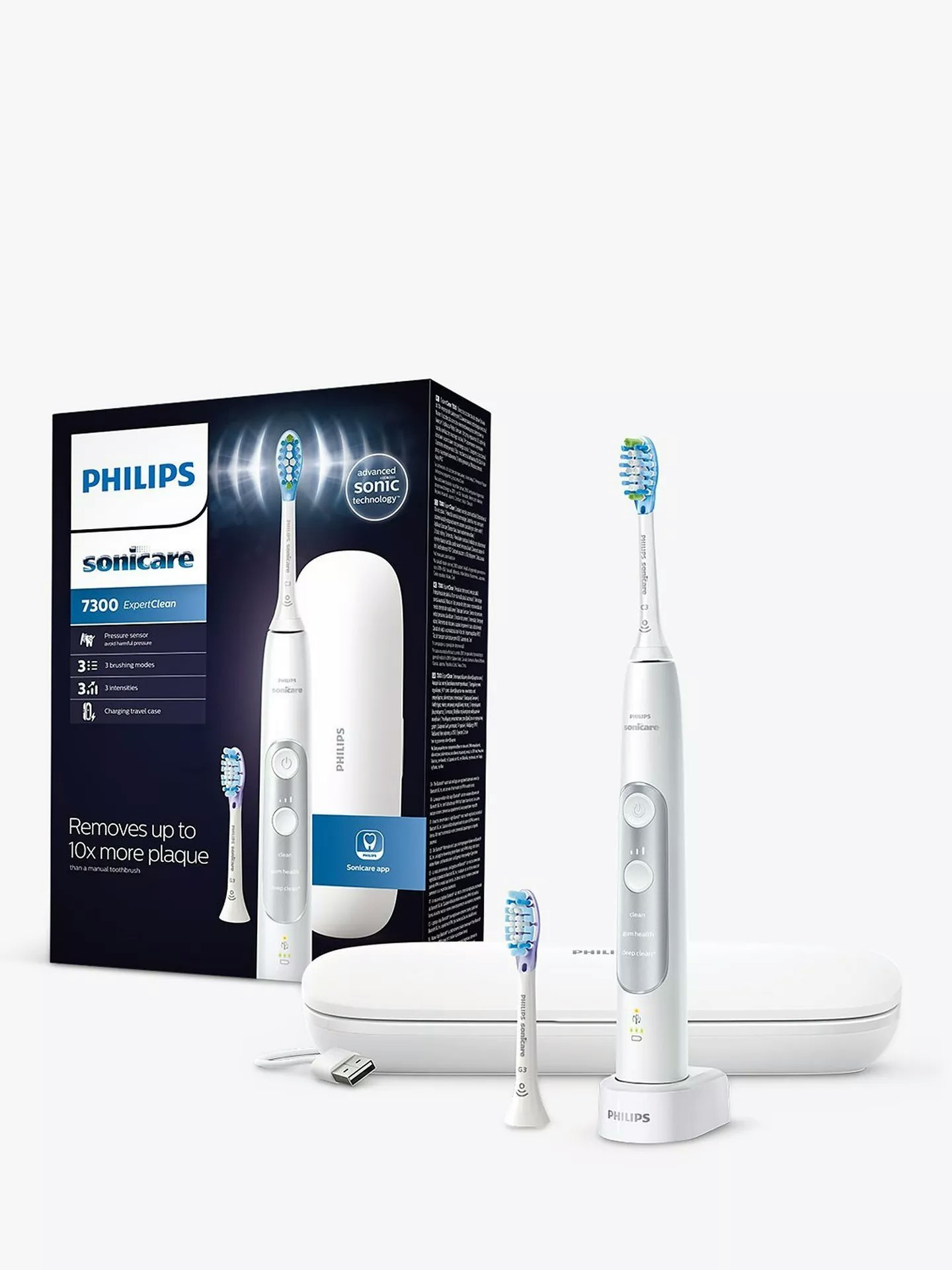 Philips Sonicare HX9611 ExpertClean 7300 Electric Toothbrush with all its attachments 