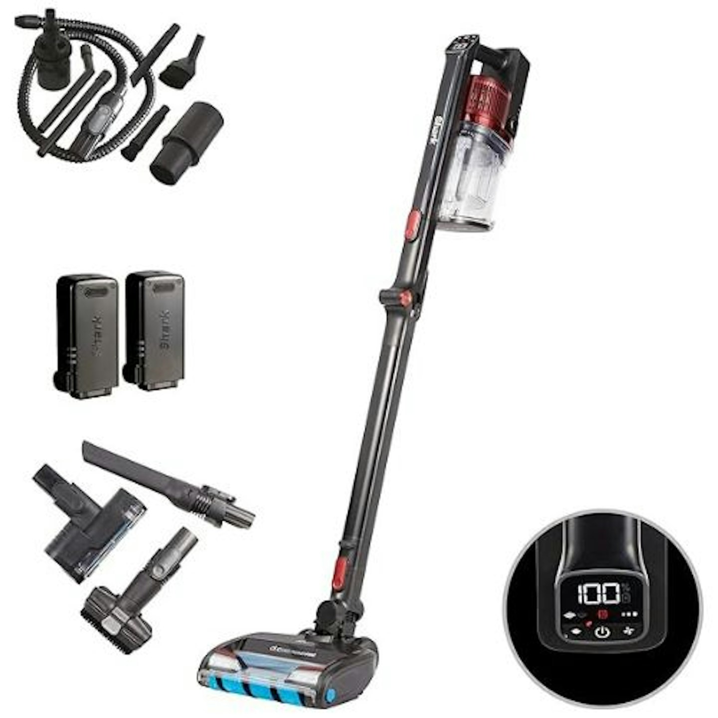 Shark Cordless Stick Vacuum Cleaner with Car Kit, Pet Tool, IZ300UKTSB