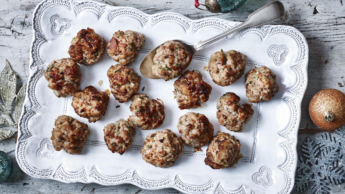 Photo of Mary Berry's Christmas stuffing served on a white plate