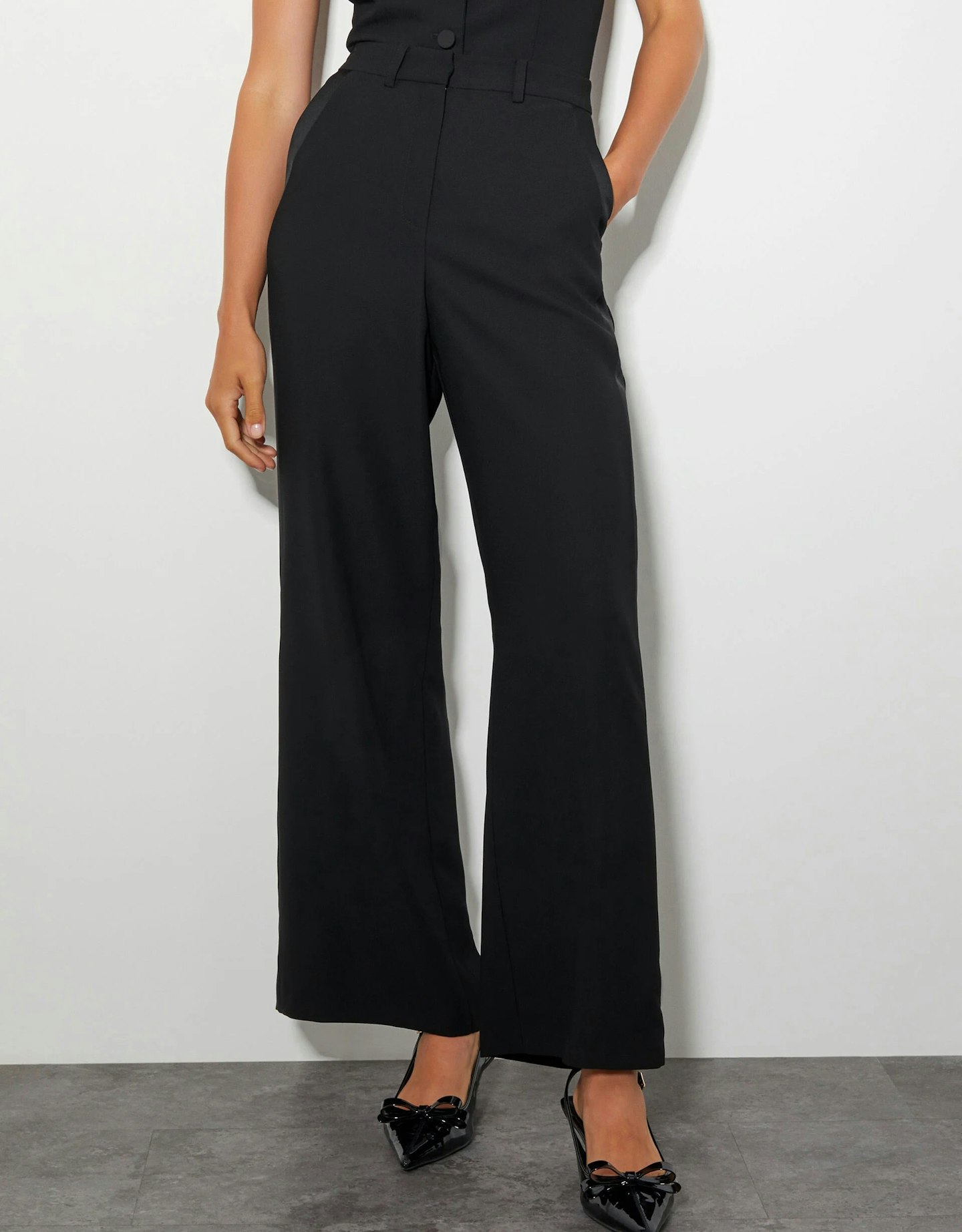 Monsoon Ava tuxedo wide leg trousers