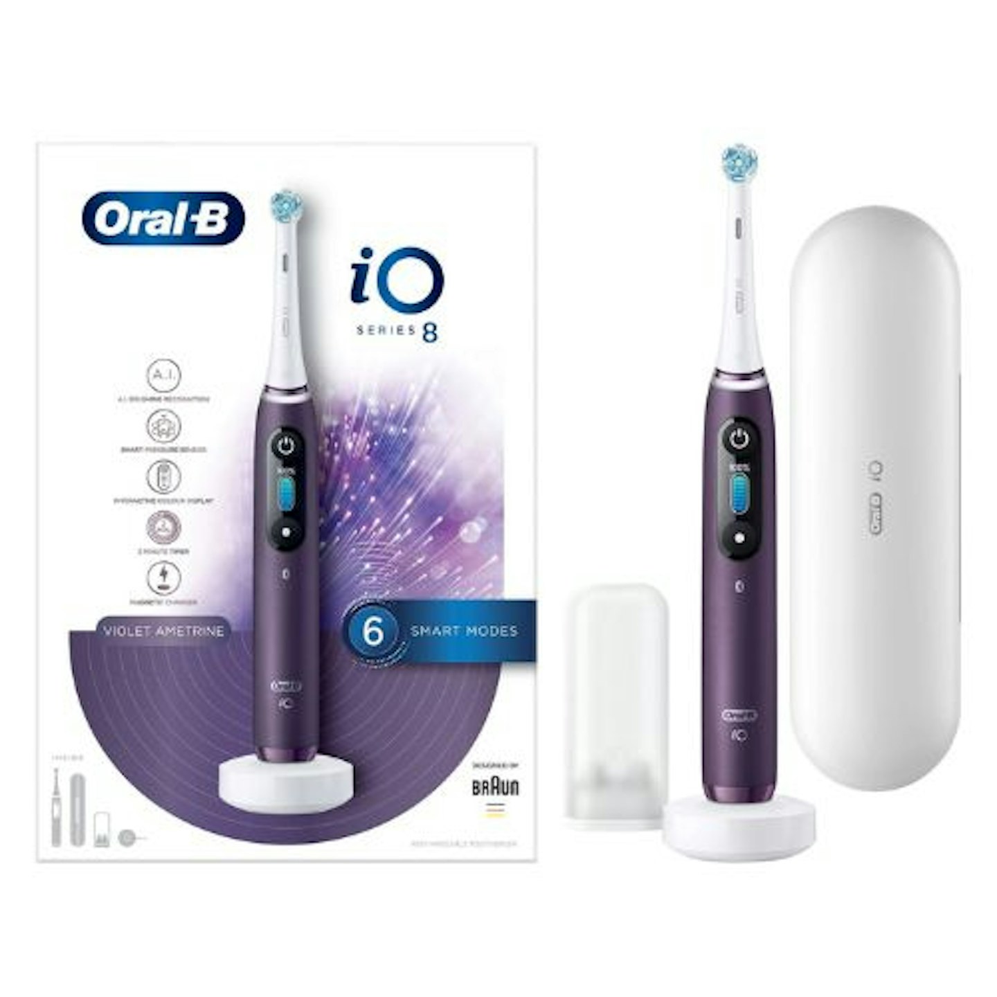 Oral-B iO8 Violet Ametrine Ultimate Clean Electric Toothbrush