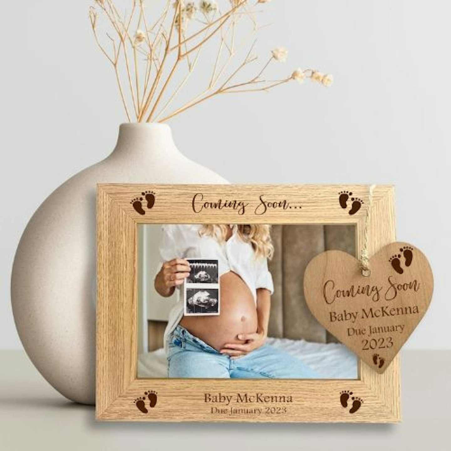 Personalised New Baby Scan Photo Frame & Plaque Keepsake