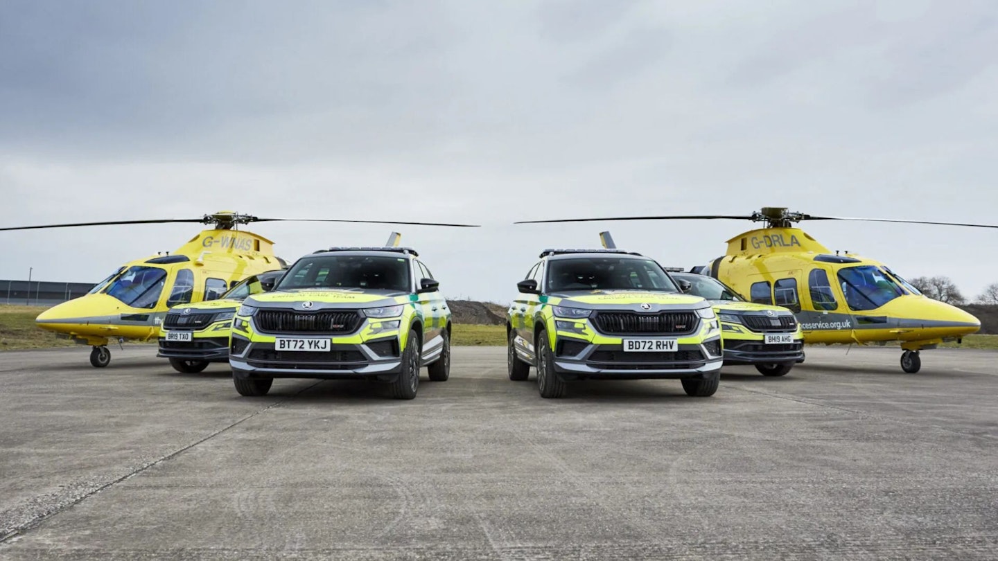 Fleet of Air Ambulance Service helicopters and Critical Care Cars