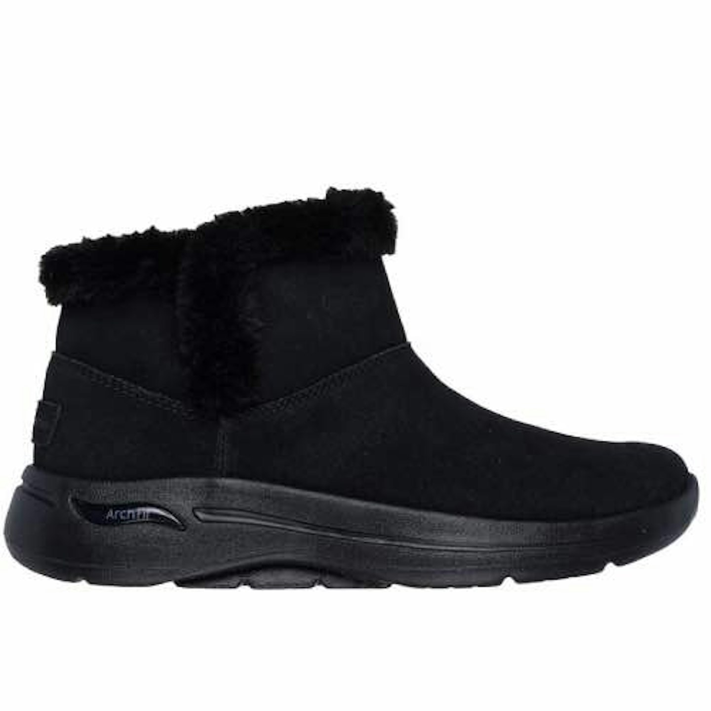 Skechers go walk arch fit boots in black 