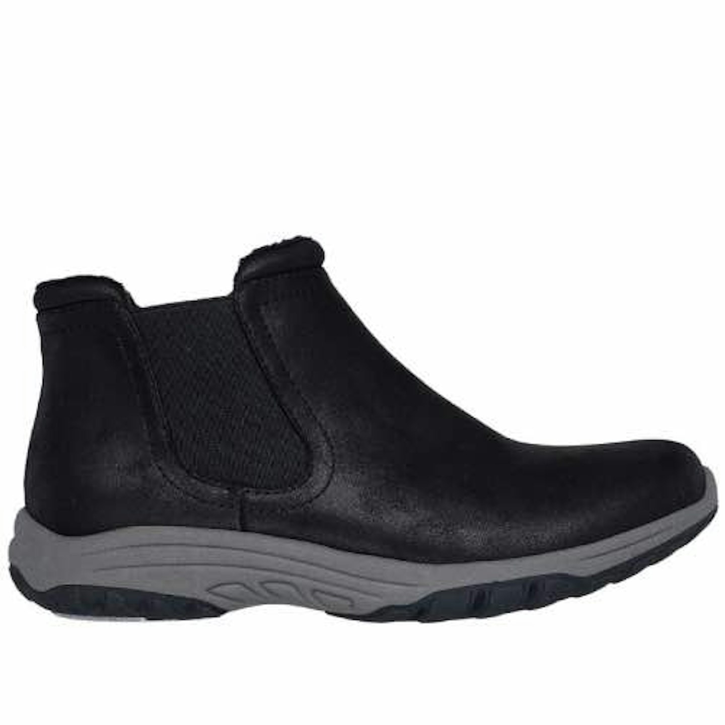 Skechers relaxed fit boots in black 