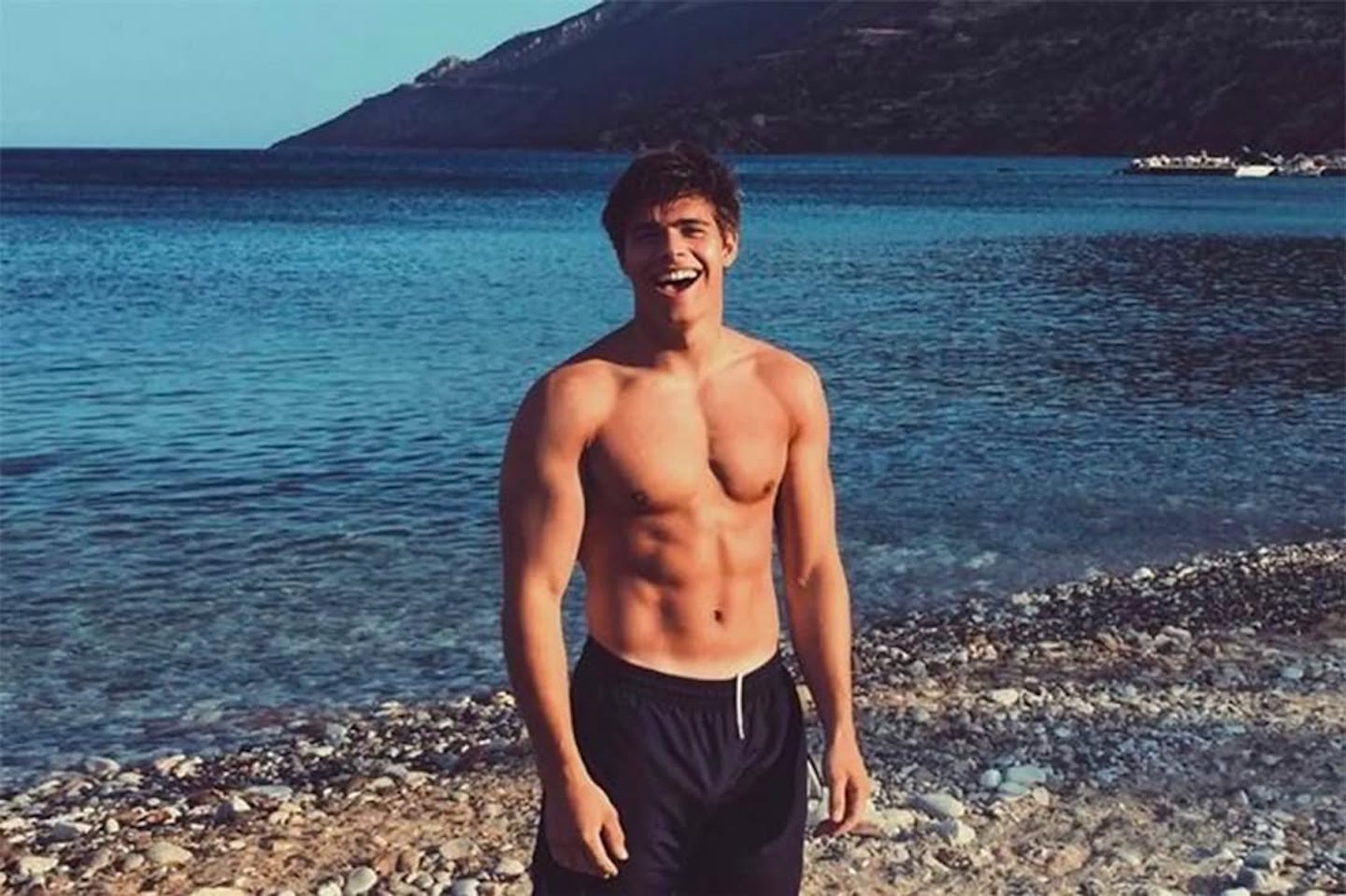 Arthur Chatto smiling and looking at the camera on the beach which he posted on his instagram.