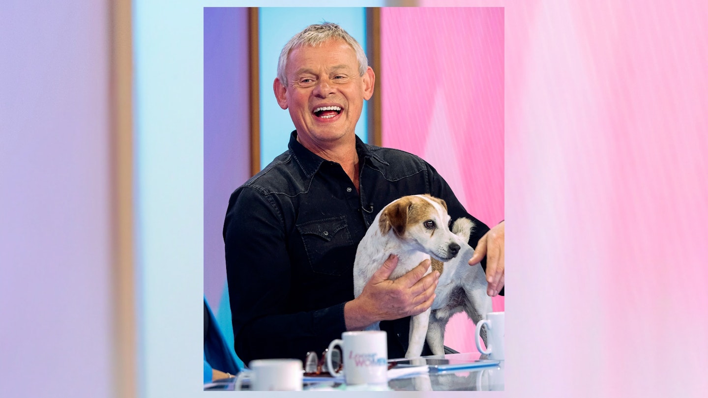 Martin Clunes with his beloved Jack Russell, Jim