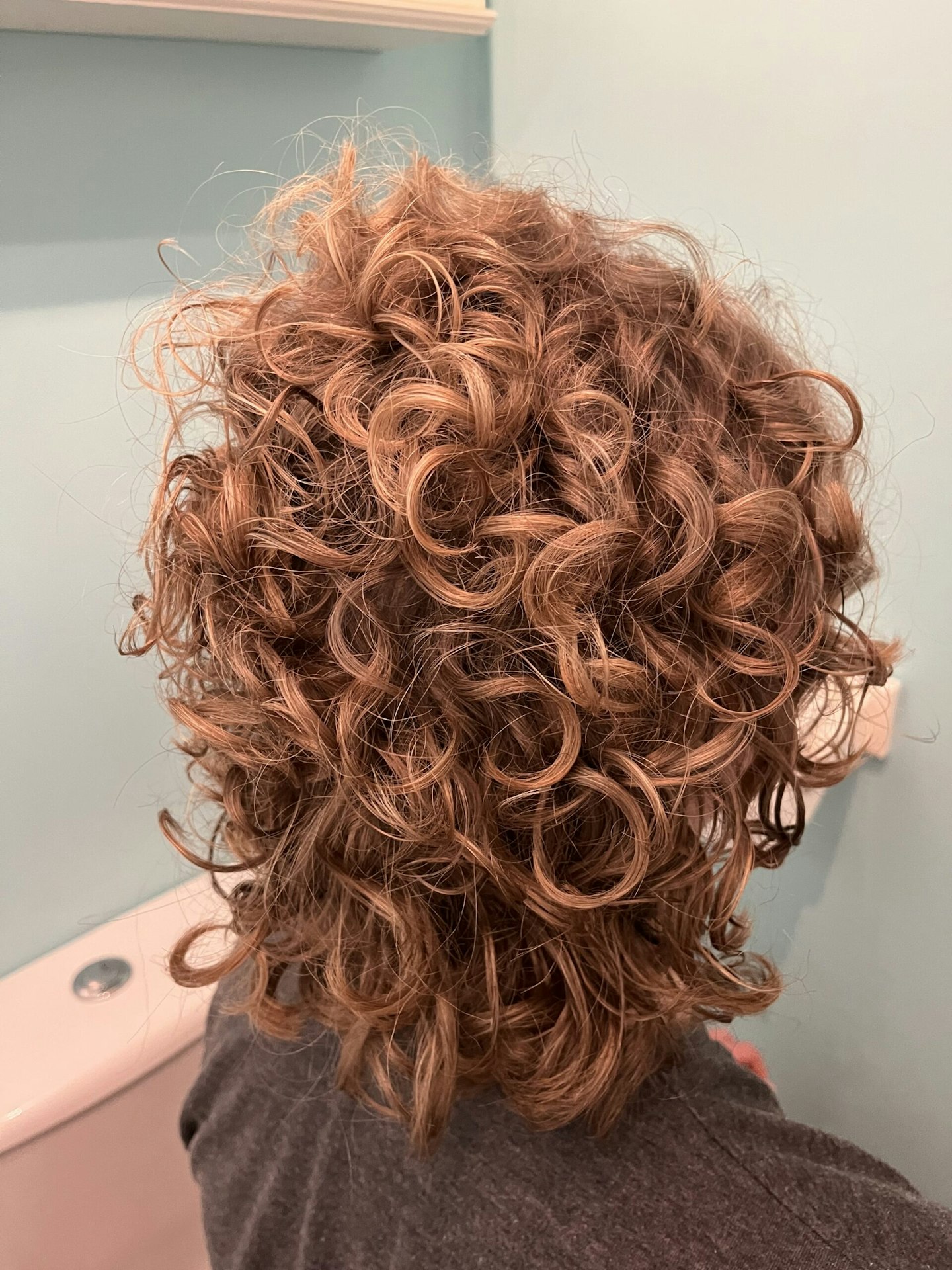 Image of tester's curls after using Mielle Pomegranate & Honey Coil Sculpting Custard Hair Styling Gel 