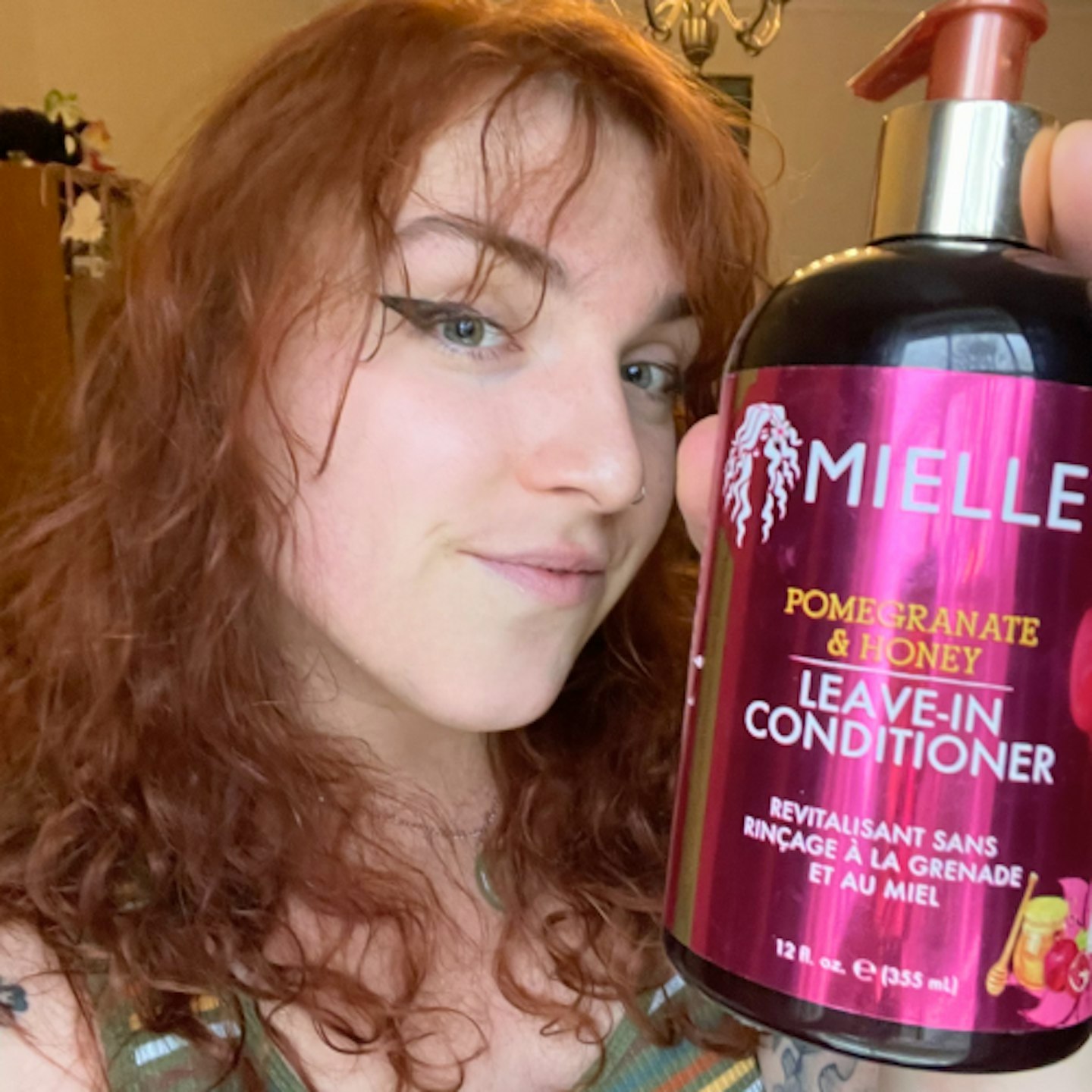 Tester with the Mielle Pomegranate & Honey Leave-in Conditioner