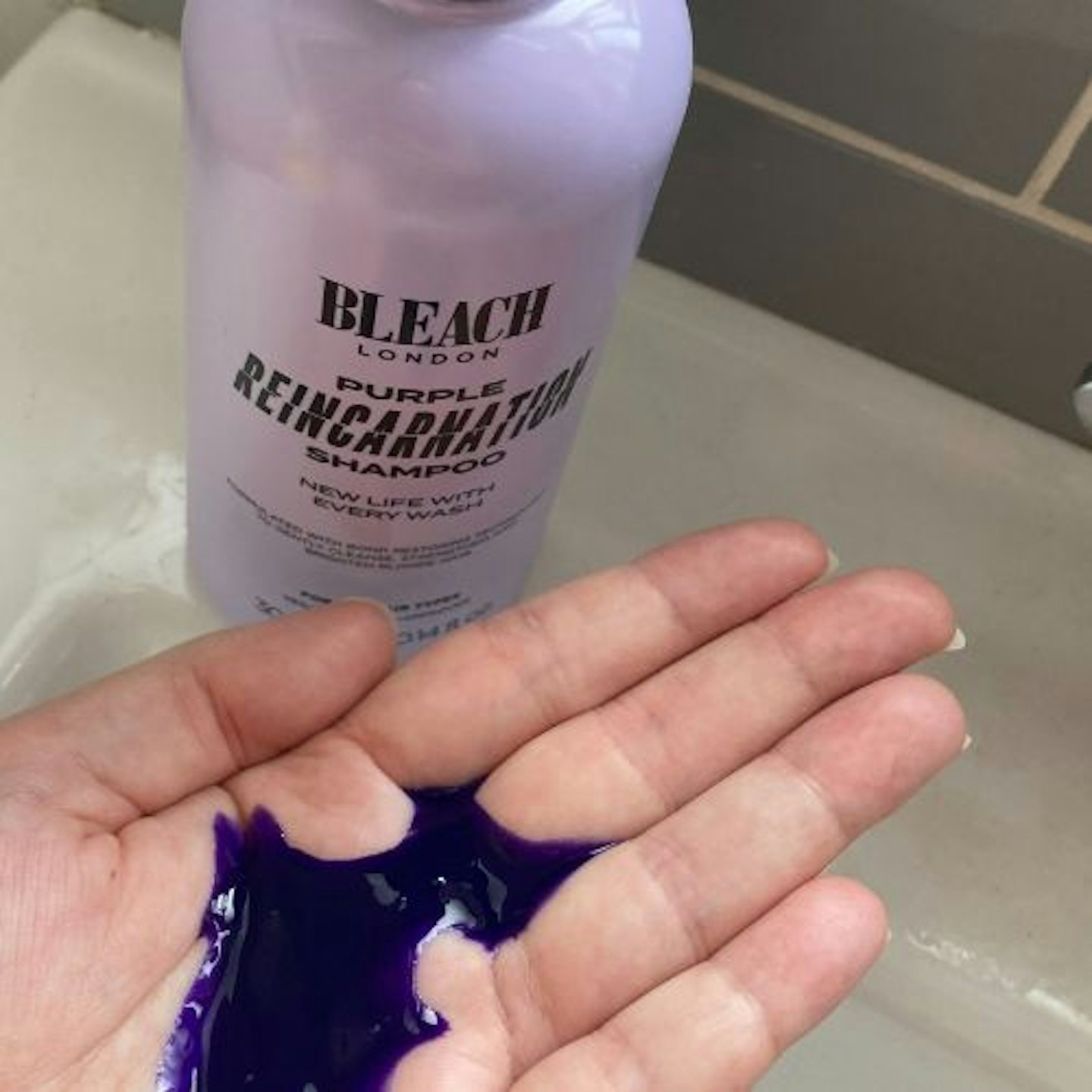 Testing BLEACH LONDON Purple Reincarnation Shampoo