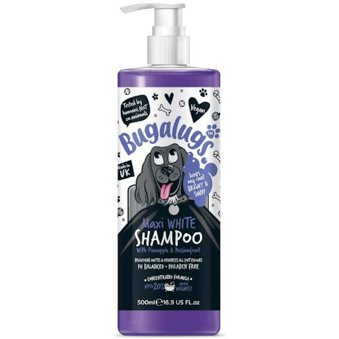 Bugalugs Maxi White Dog Shampoo