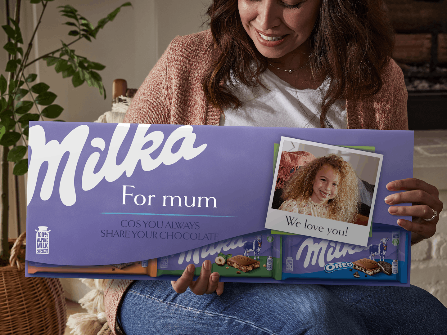 Giant personalised Milka Bar from VistaPrint