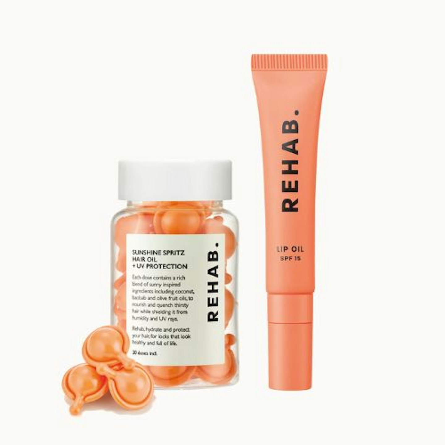 REHAB. UV Hair Oil & SPF Lip Oil Bundle