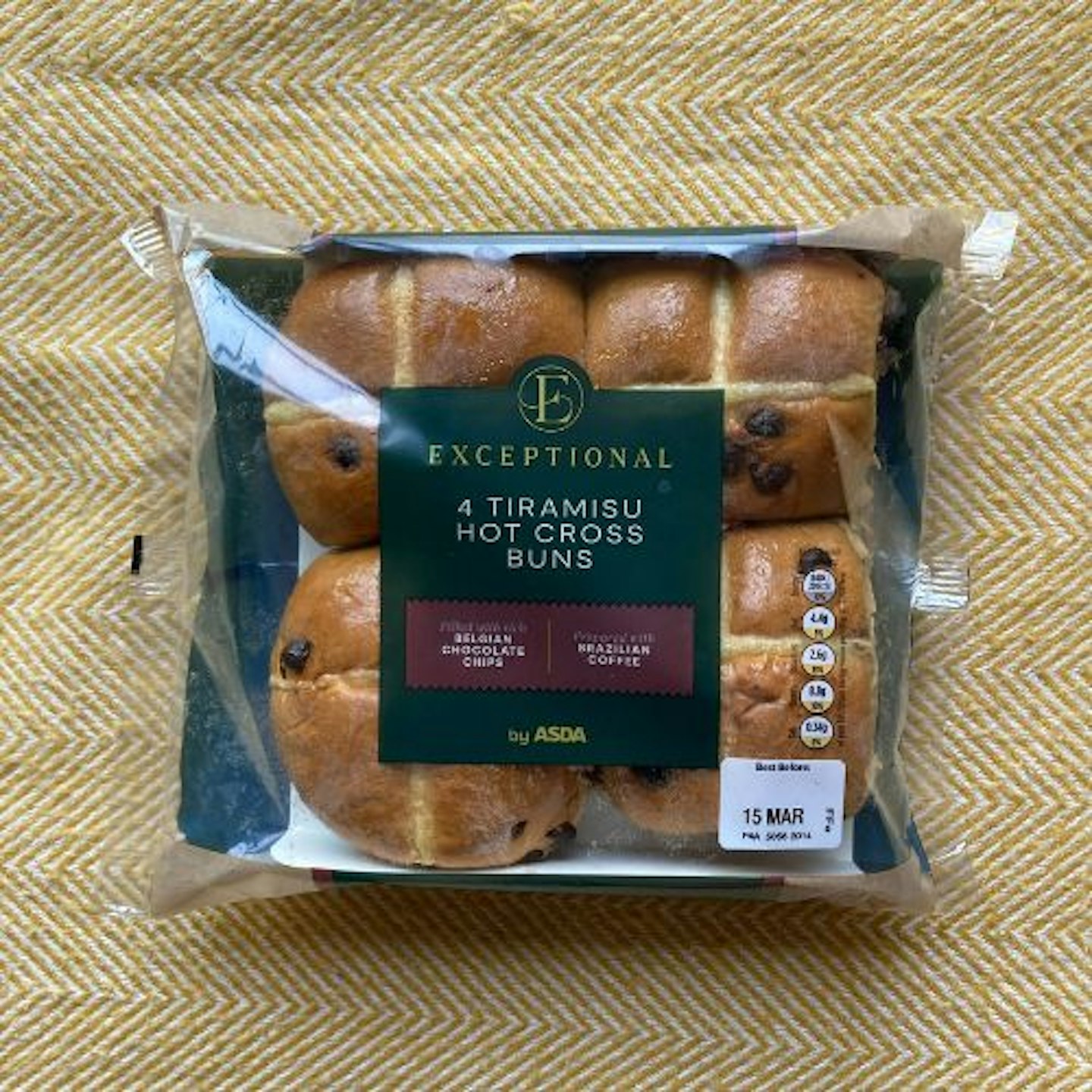 Exceptional by ASDA 4 Tiramisu Hot Cross Buns