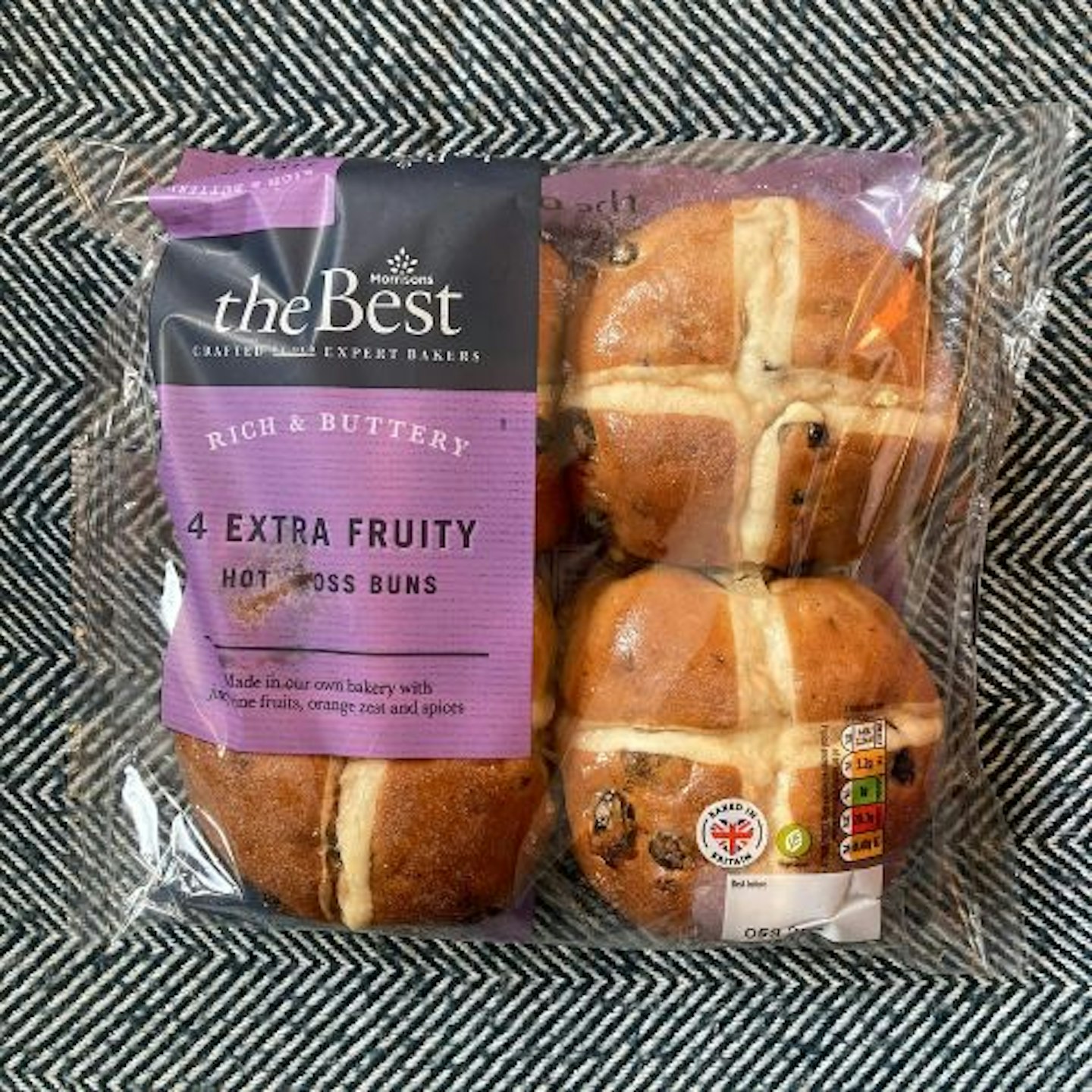 Morrisons The Best Extra Fruity Hot Cross Buns