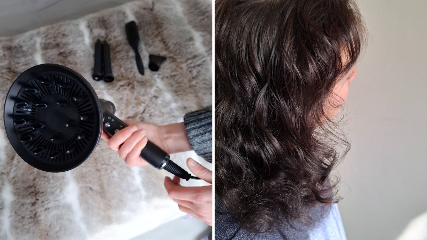 Using the diffuser on the Nicky Clarke AirStyle Pro hair dryer