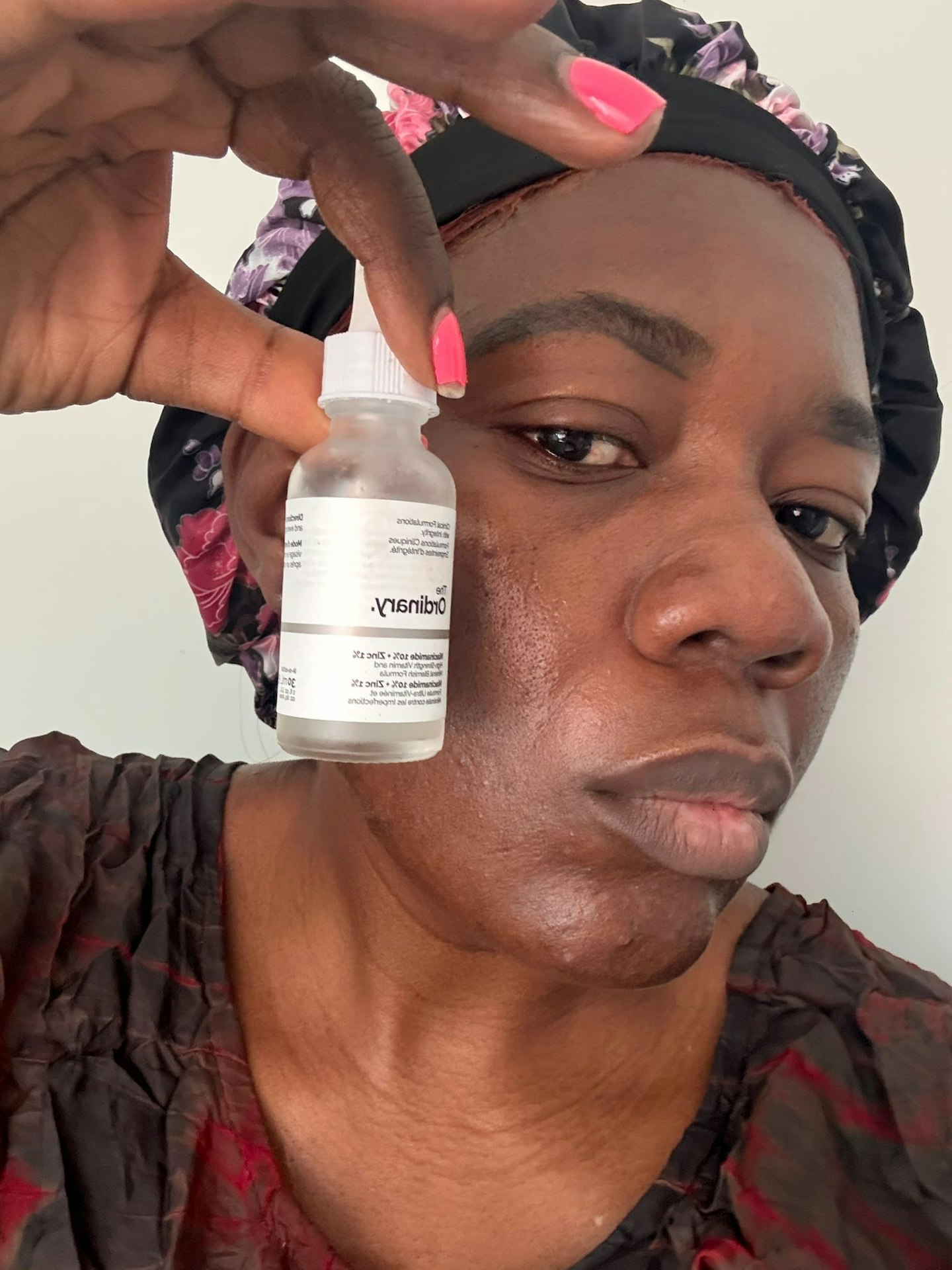 Tester with the The Ordinary Niacinamide 10% + Zinc 1% Serum