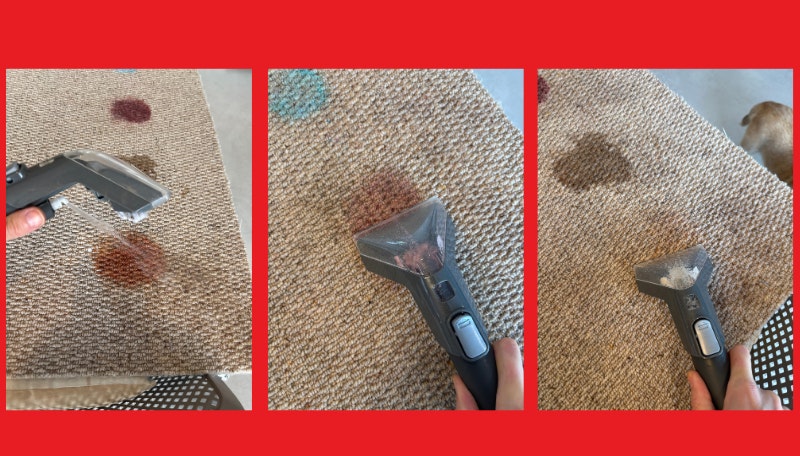 Cleaning stains from carpet with the Vax SpotWash