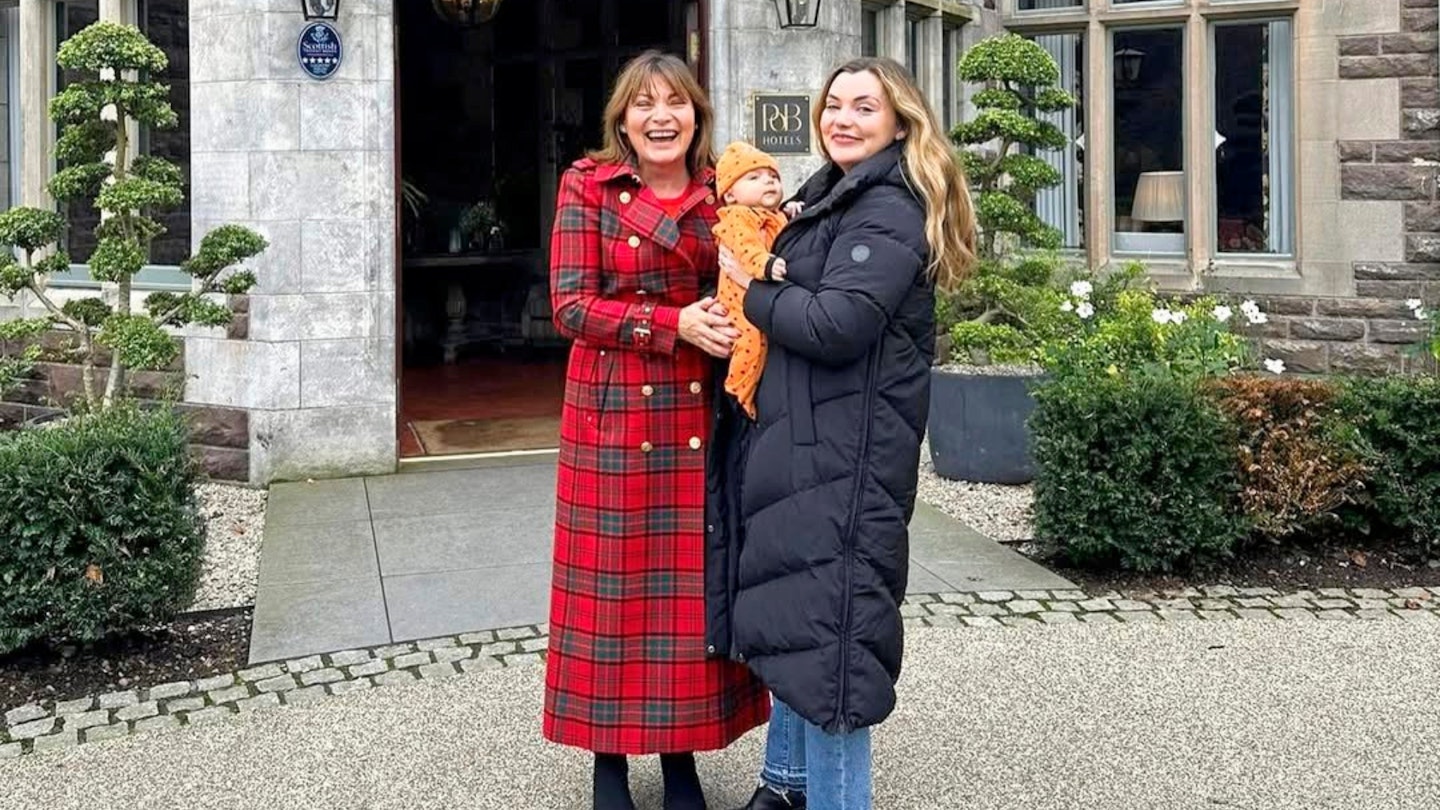 Lorraine with her daughter, Rosie, and granddaughter, Billie at a hotel in Scotland