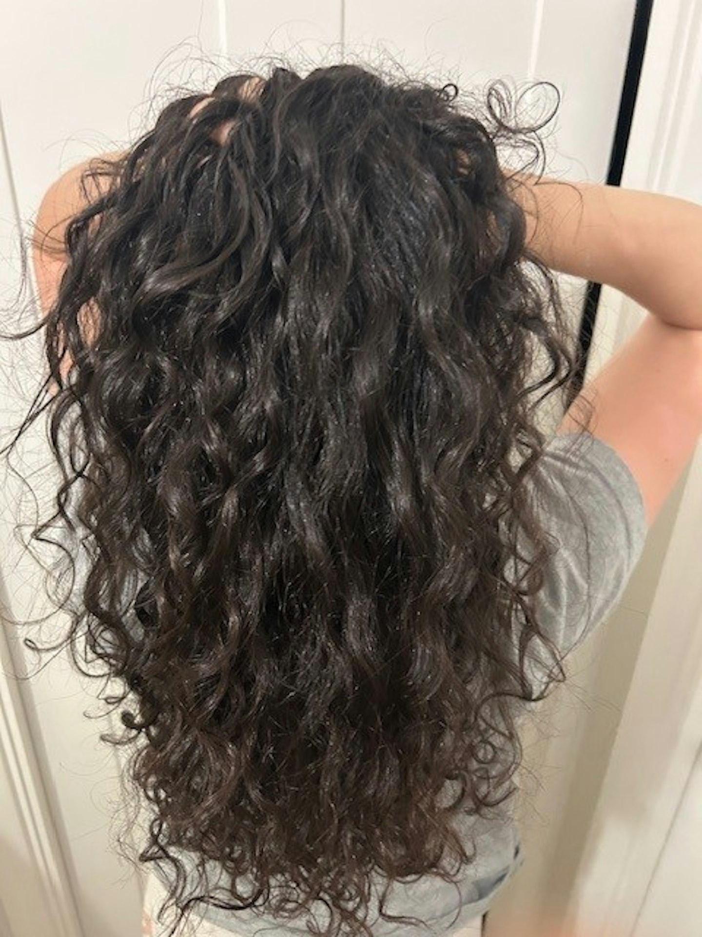 Tester after using the Tangle Teezer hairbrush