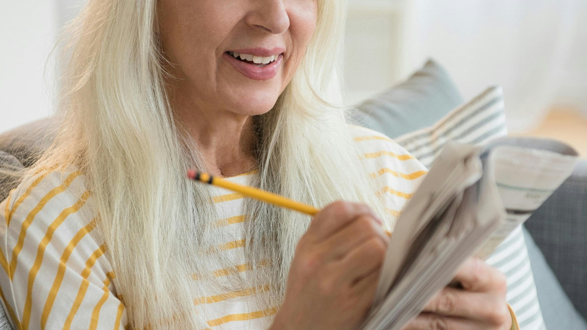 Woman doing puzzle
