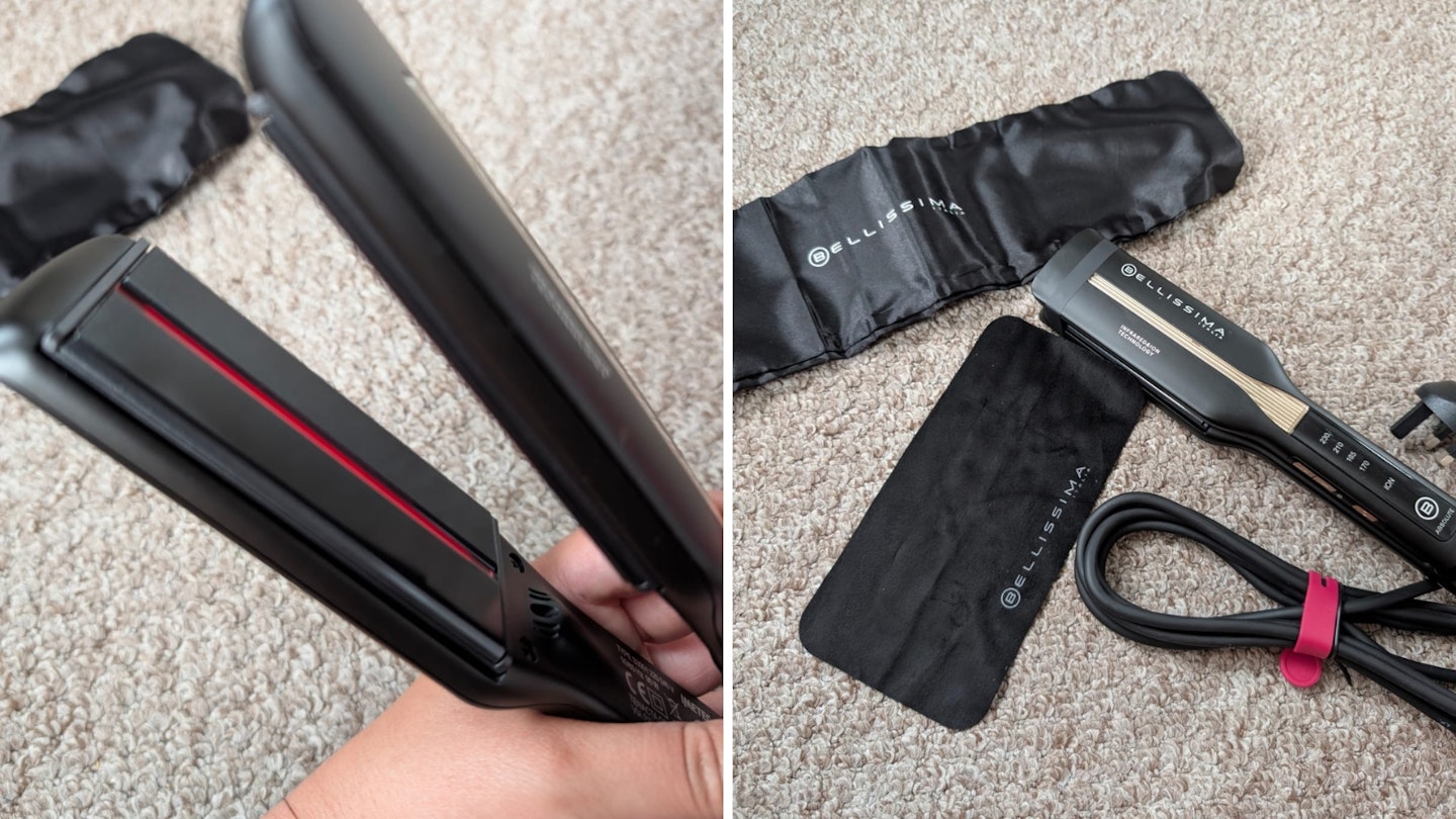 Senior Digital Writer, Hannah Carroll testing the Bellissima Absolute Straighteners which she says is perfect for afro-hair.