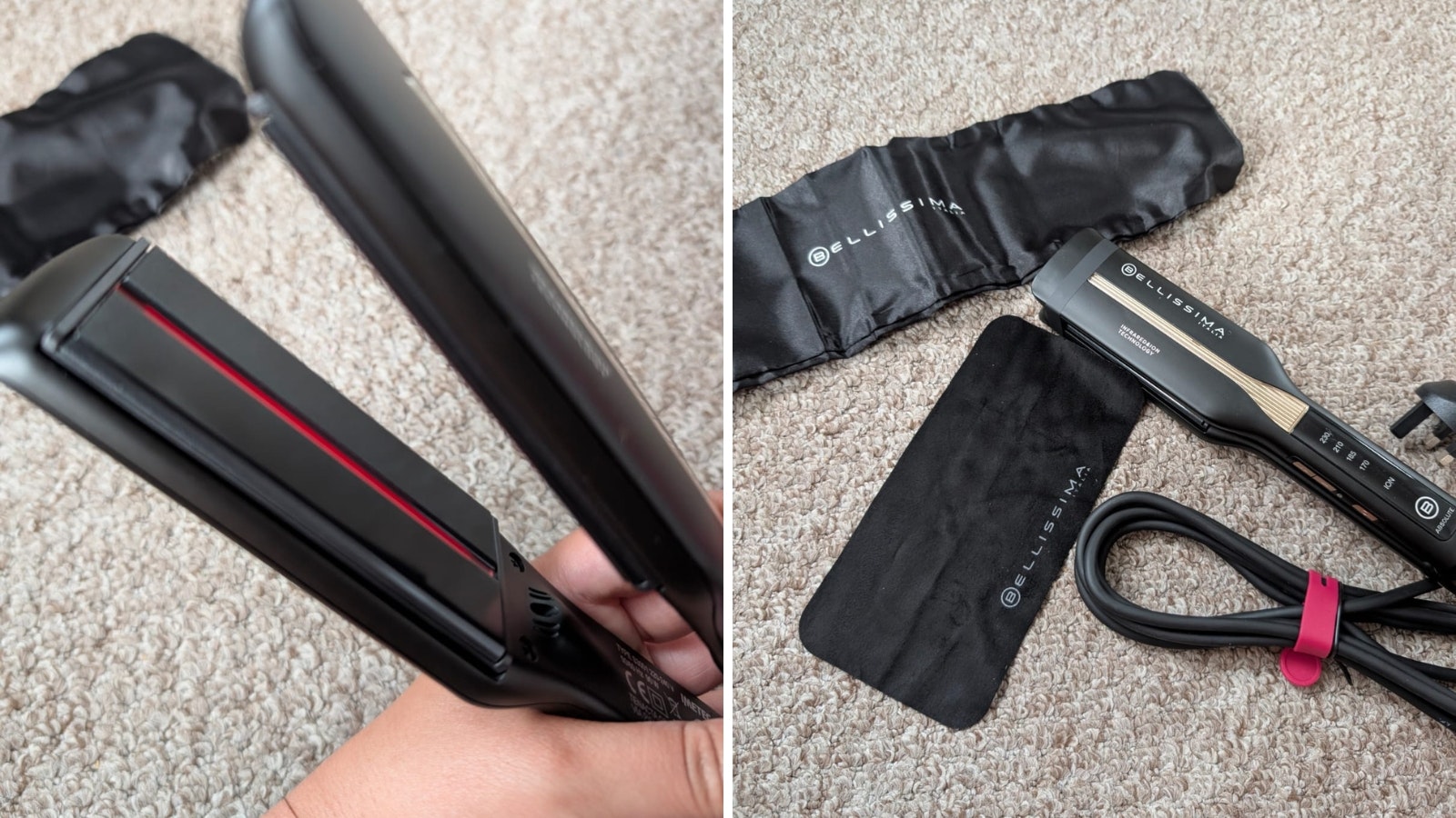 Senior Digital Writer, Hannah Carroll testing the Bellissima Absolute Straighteners which she says is perfect for afro-hair.