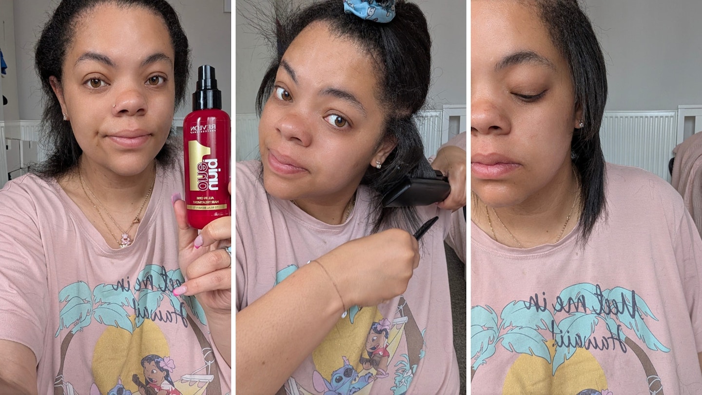 Senior Digital Writer, Hannah Carroll testing the Bellissima Absolute Straighteners which she says is perfect for afro-hair.