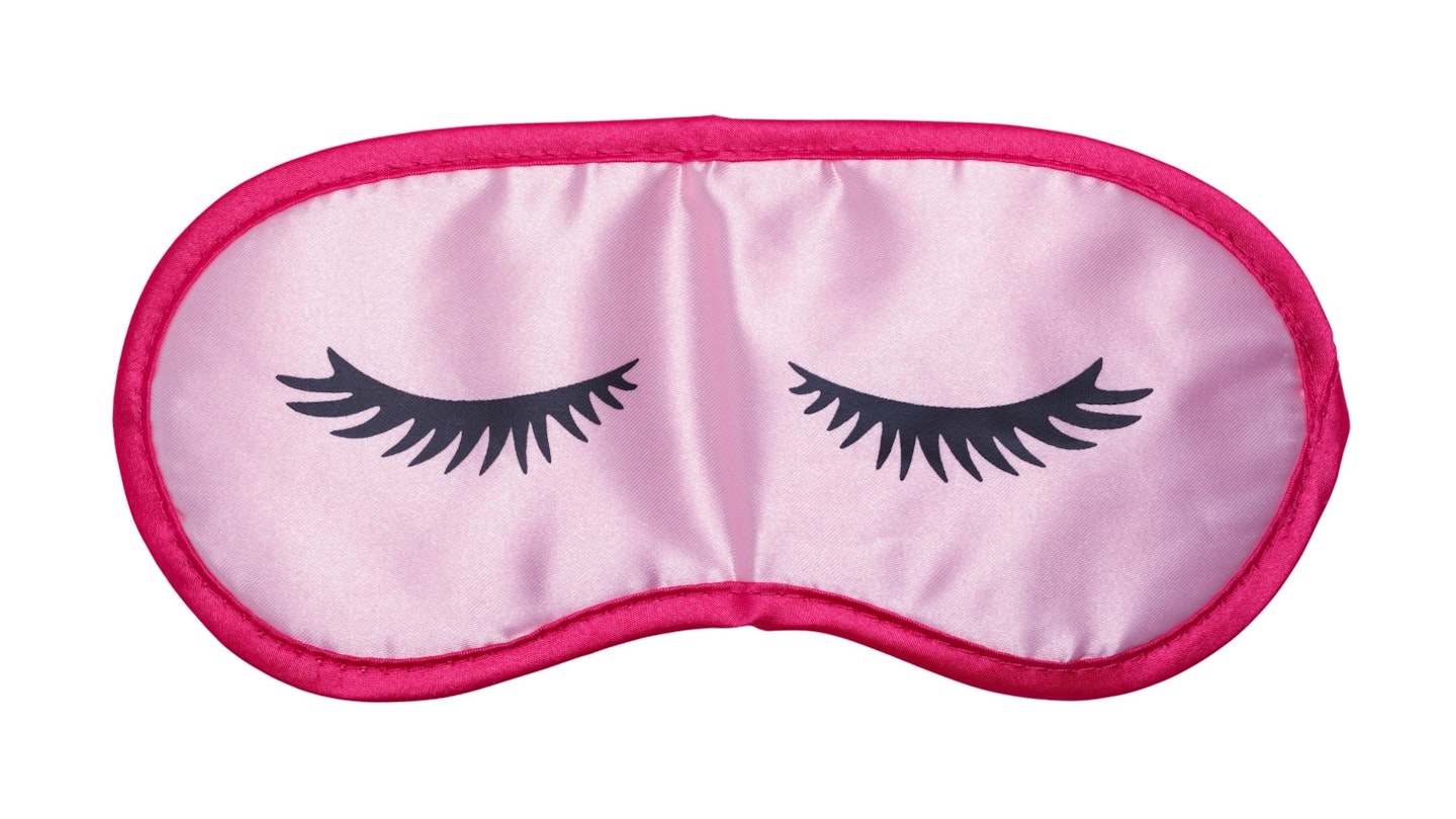 Pink eye mask with lashes
