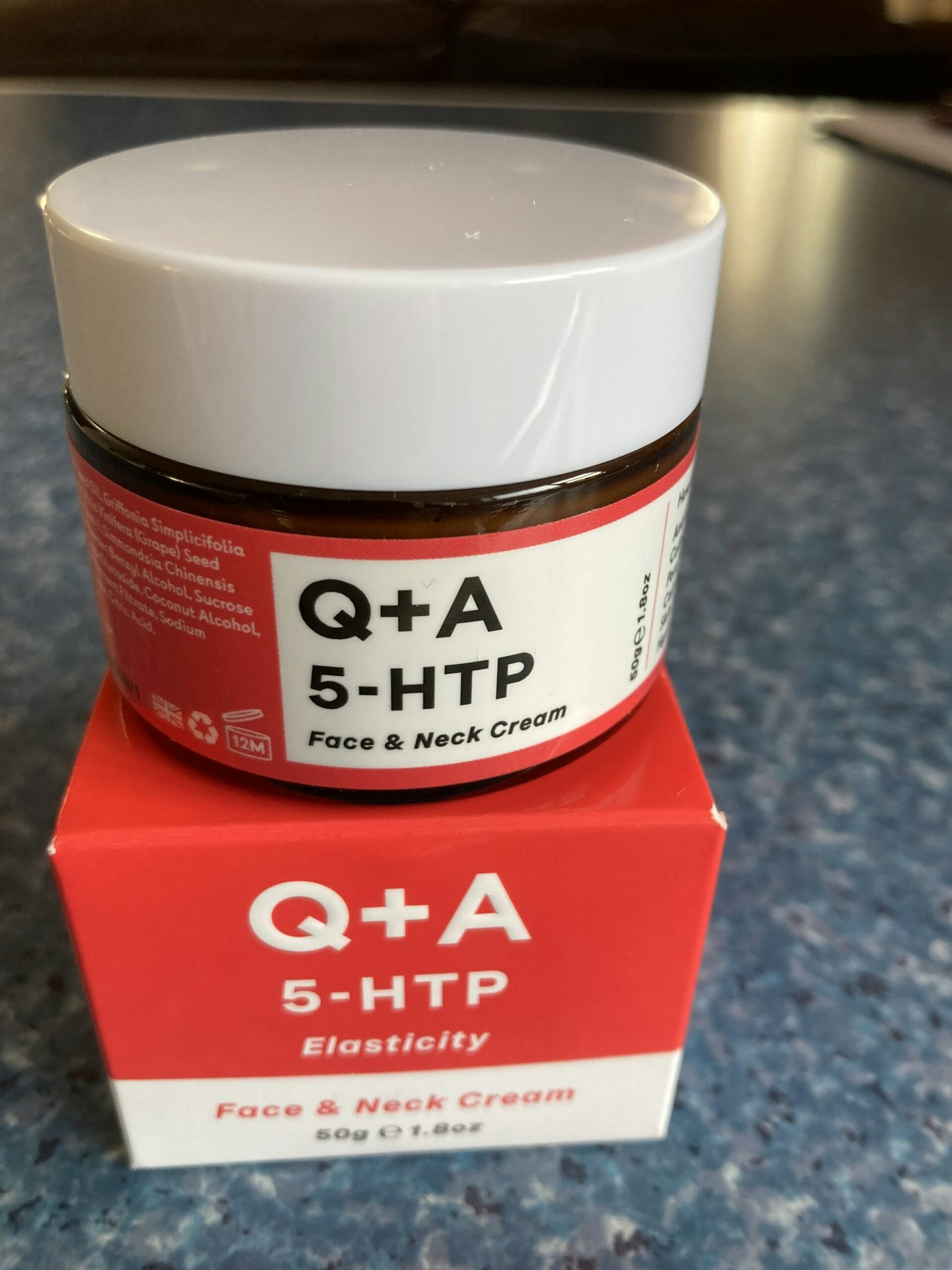 Image of the Q+A 5-HTP Face & Neck Cream