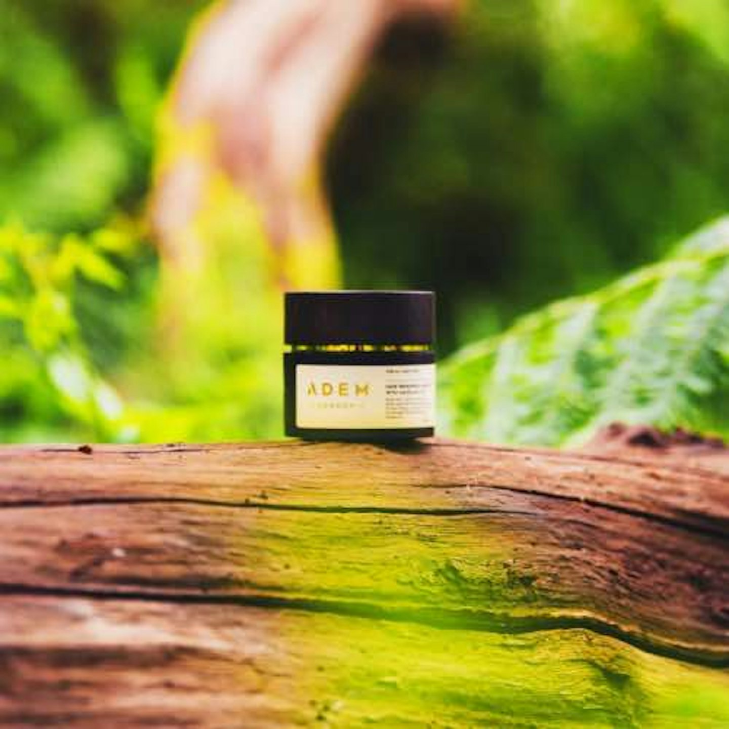 Adem Hair mask on a forest background 