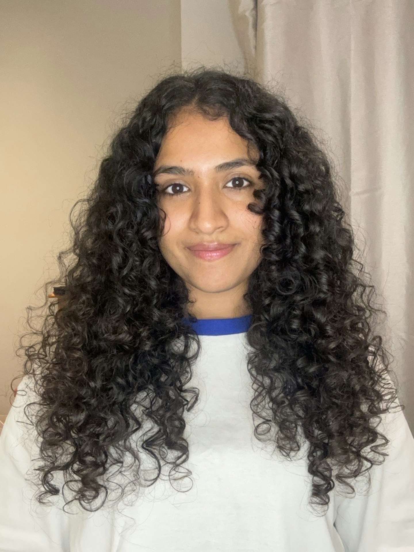 Tester after using the  Dyson Supersonic™ Hair Dryer - Nickel / Yellow