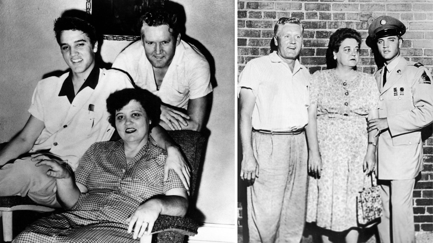 Elvis with his parents