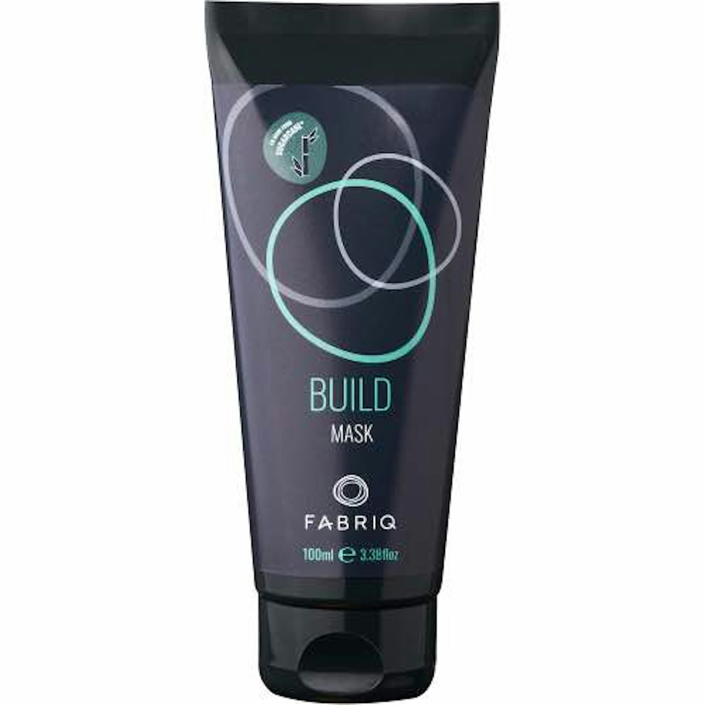 Fabriq build hair mask black tube green writing 